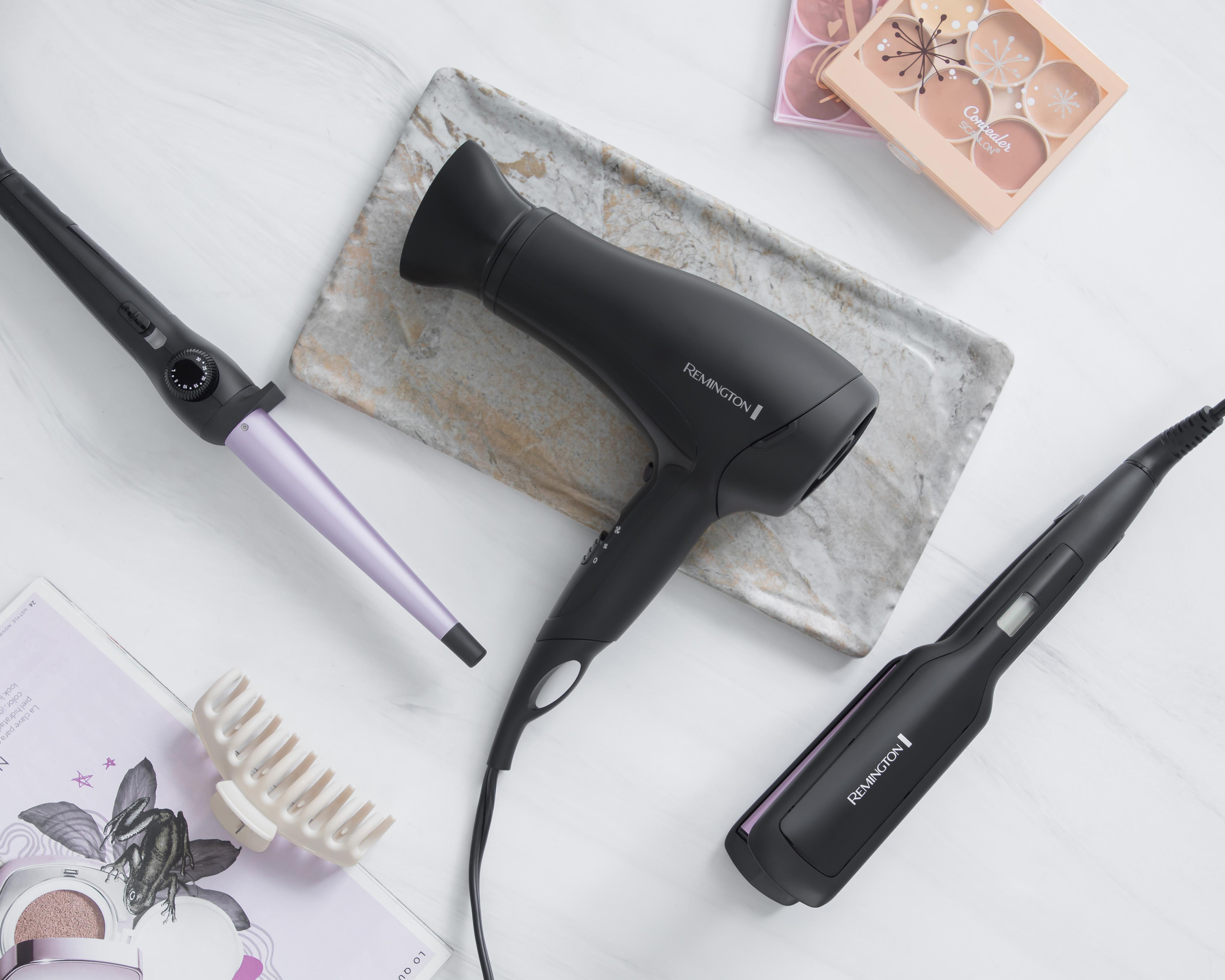 Foto 8 | Combo de Secadora con Alaciadora y Rizadora para Cabello Remington Mega Pack Tecnología Iónica