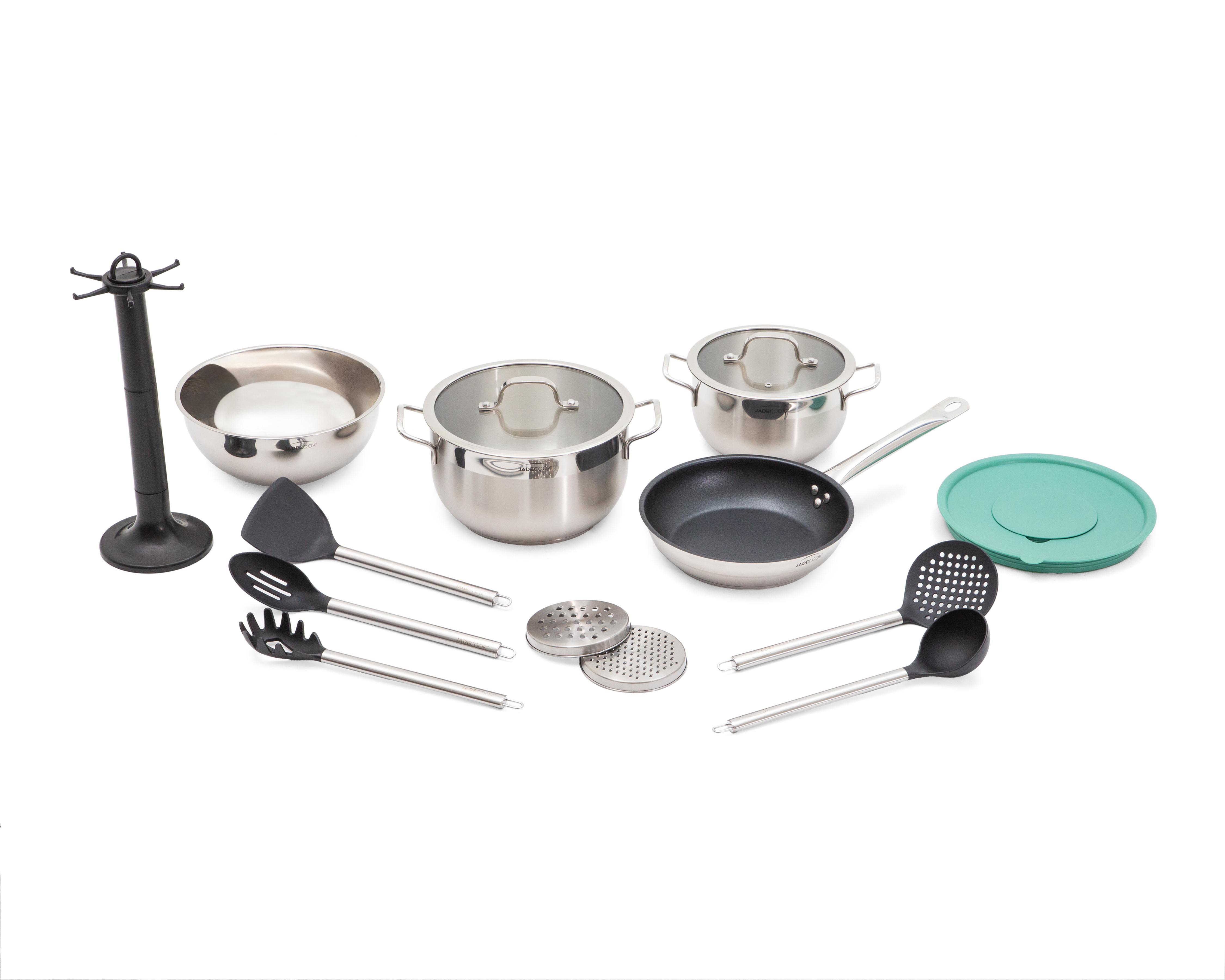 Foto 1 | Batería de Cocina Jade Cook Deluxe de Acero Inoxidable 16 Piezas