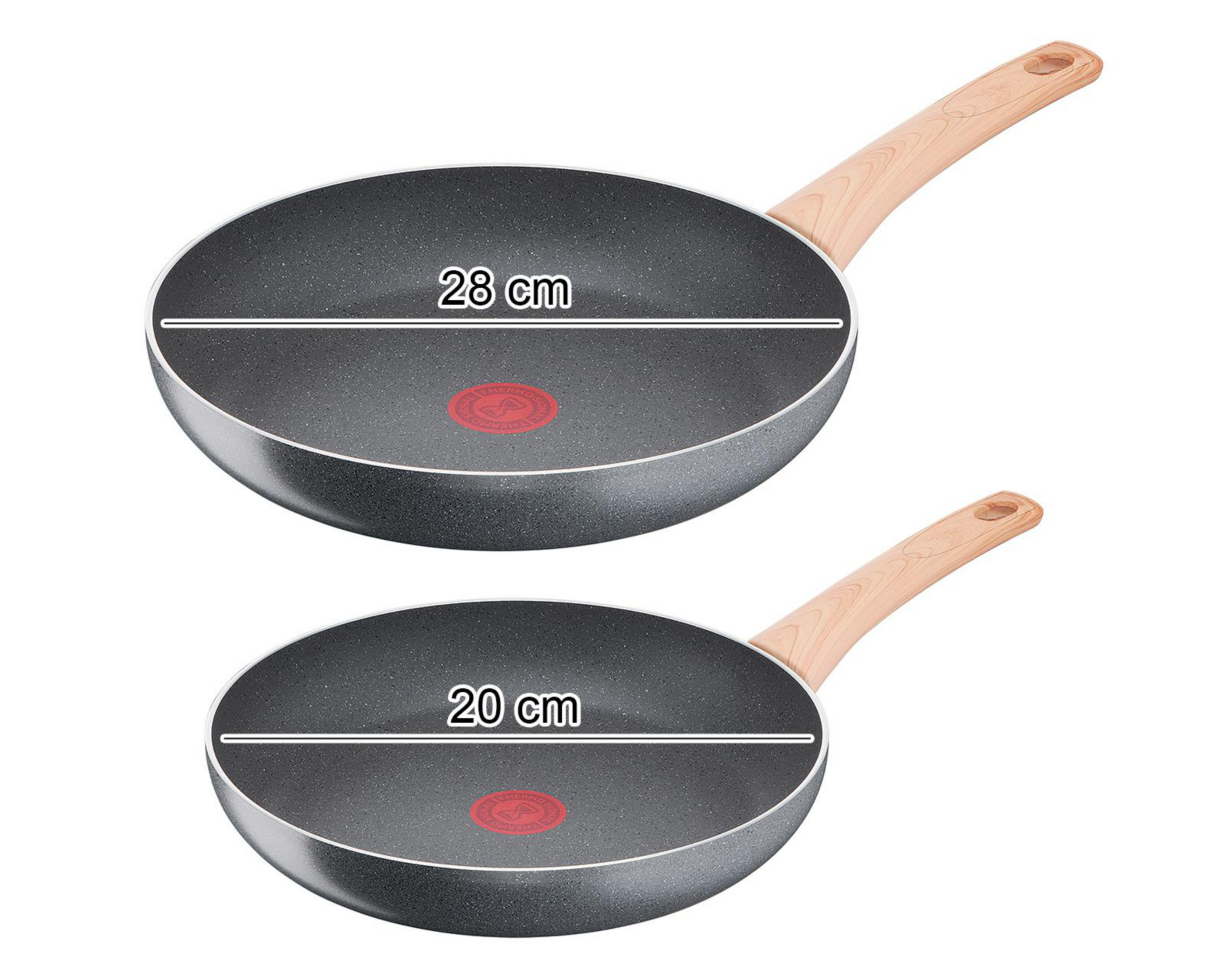 Foto 7 | Juego de Sartenes T-Fal Hard Stone Antiadherente 2 Piezas