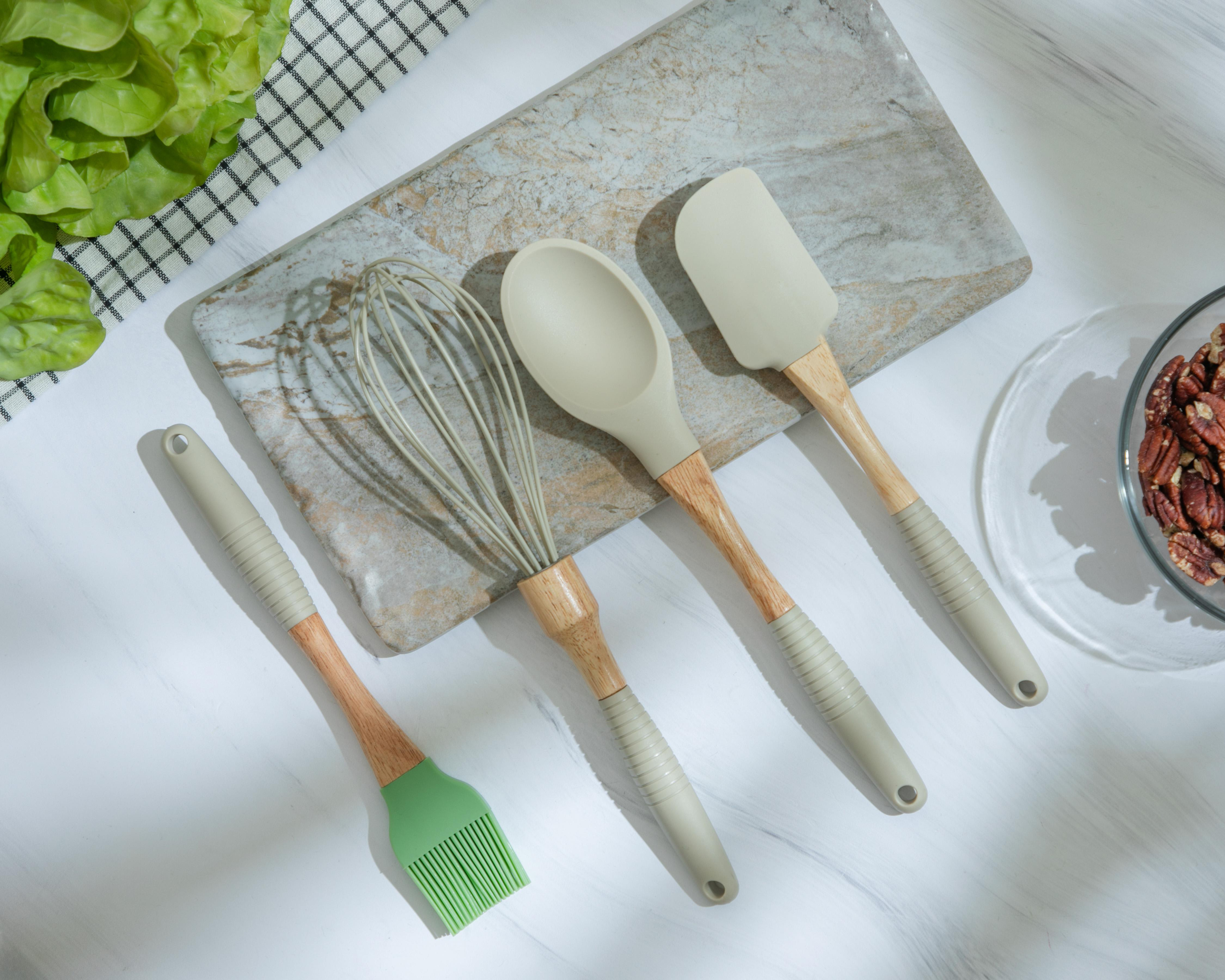 Foto 7 pulgar | Juego de Utensilios de Cocina Record de Silicón 4 Piezas