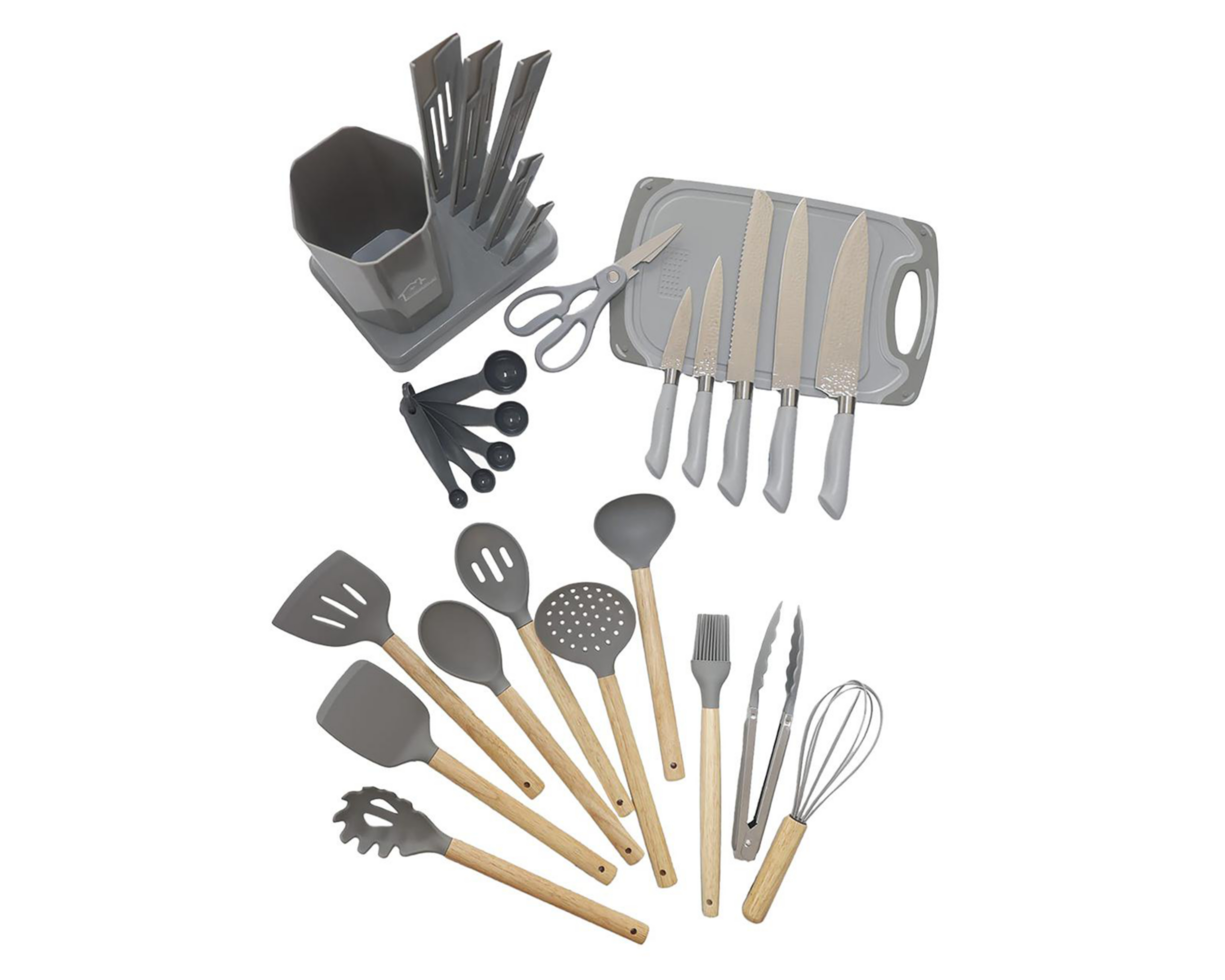 Foto 2 pulgar | Juego de Utensilios de Cocina Record de Silicón 19 Piezas