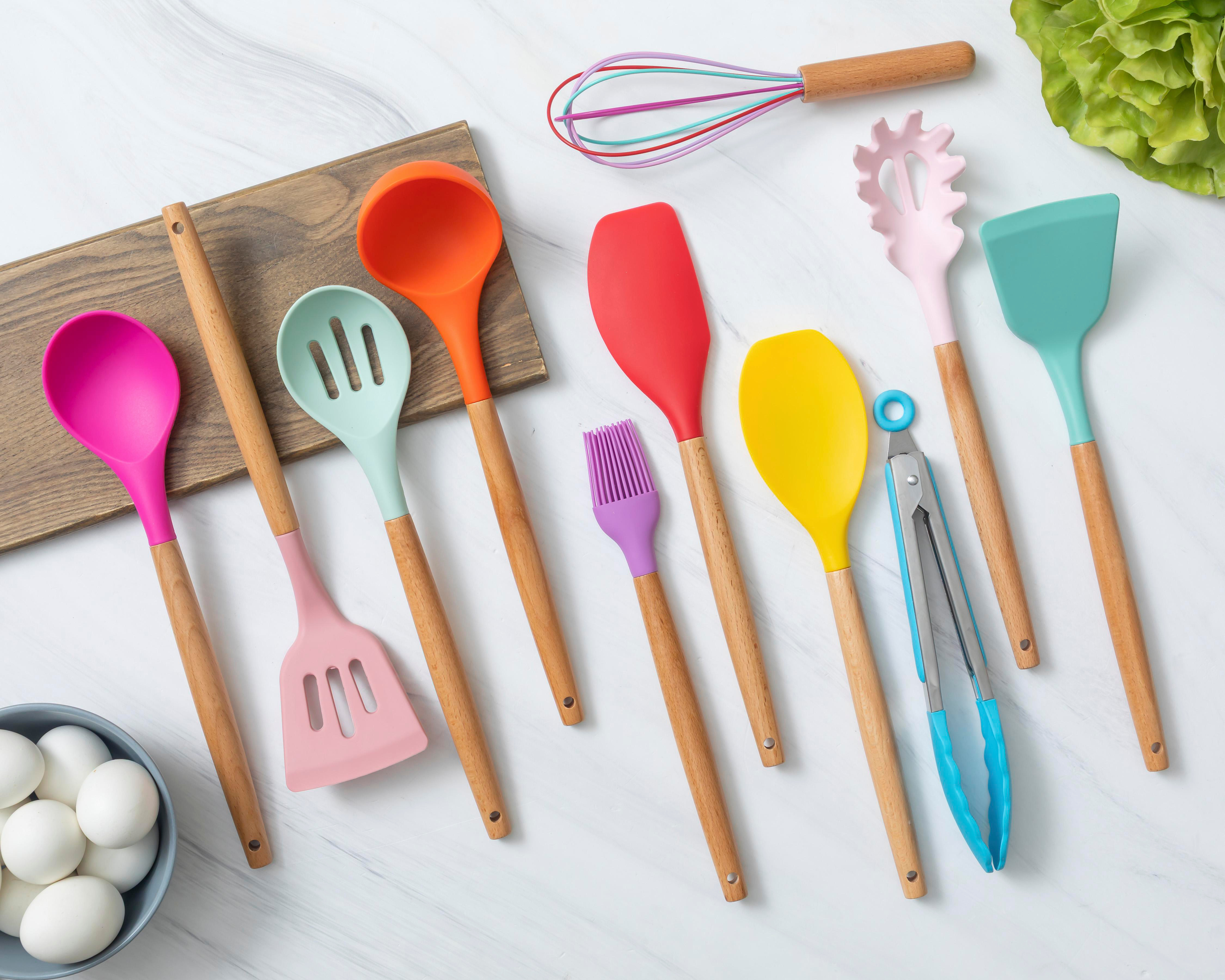 Foto 5 pulgar | Juego de Utensilios de Cocina Ecko de Silicón 11 Piezas