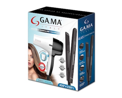 Foto 4 | Combo de Plancha y Secadora para Cabello Gama Italy Alais Breeze Turmalina + Cerámica