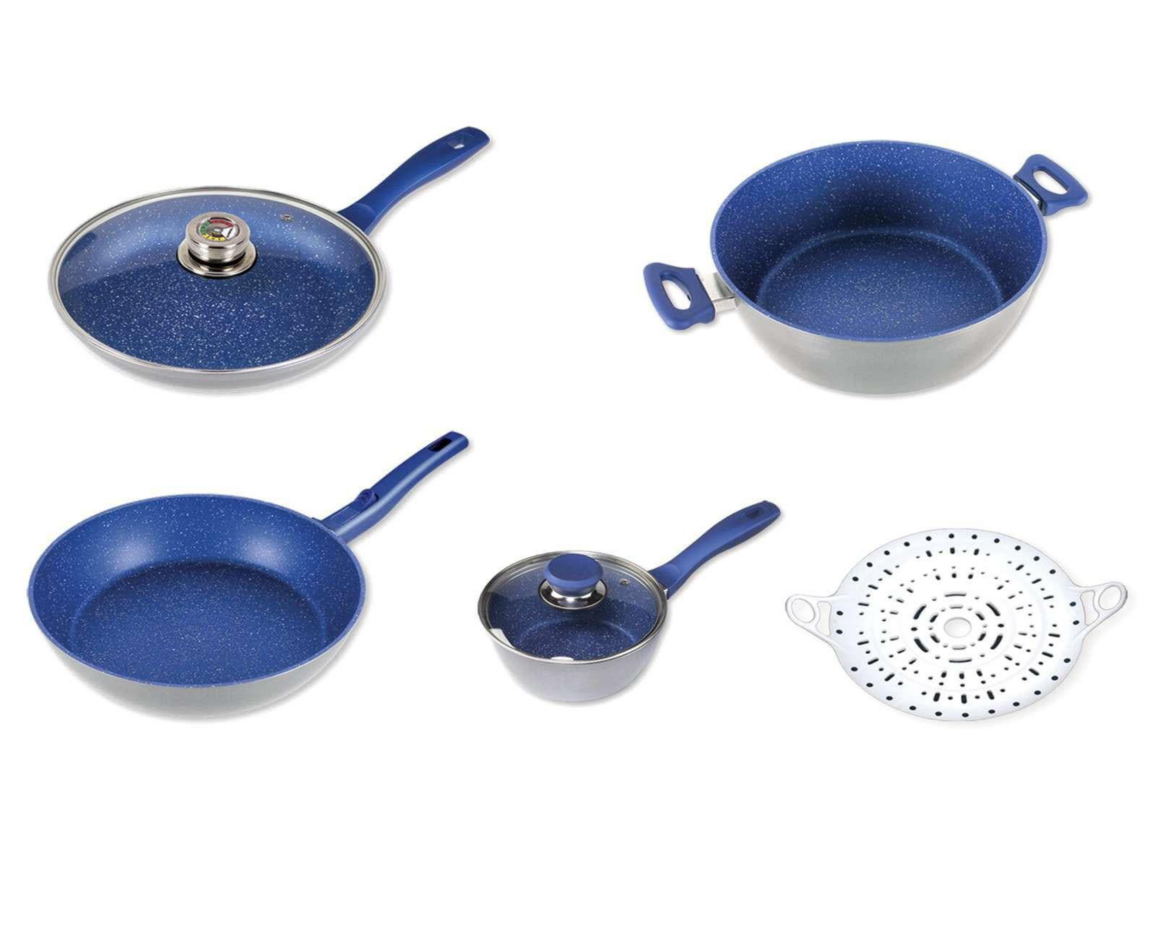 Foto 4 pulgar | Bateria de Cocina de Aluminio FlavorStone Grande 7 Piezas Antiadherente