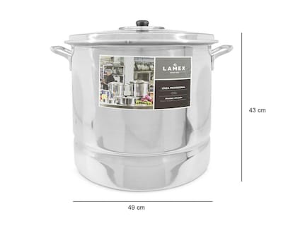 Foto 7 | Olla Vaporera Lamex 72 l de Aluminio