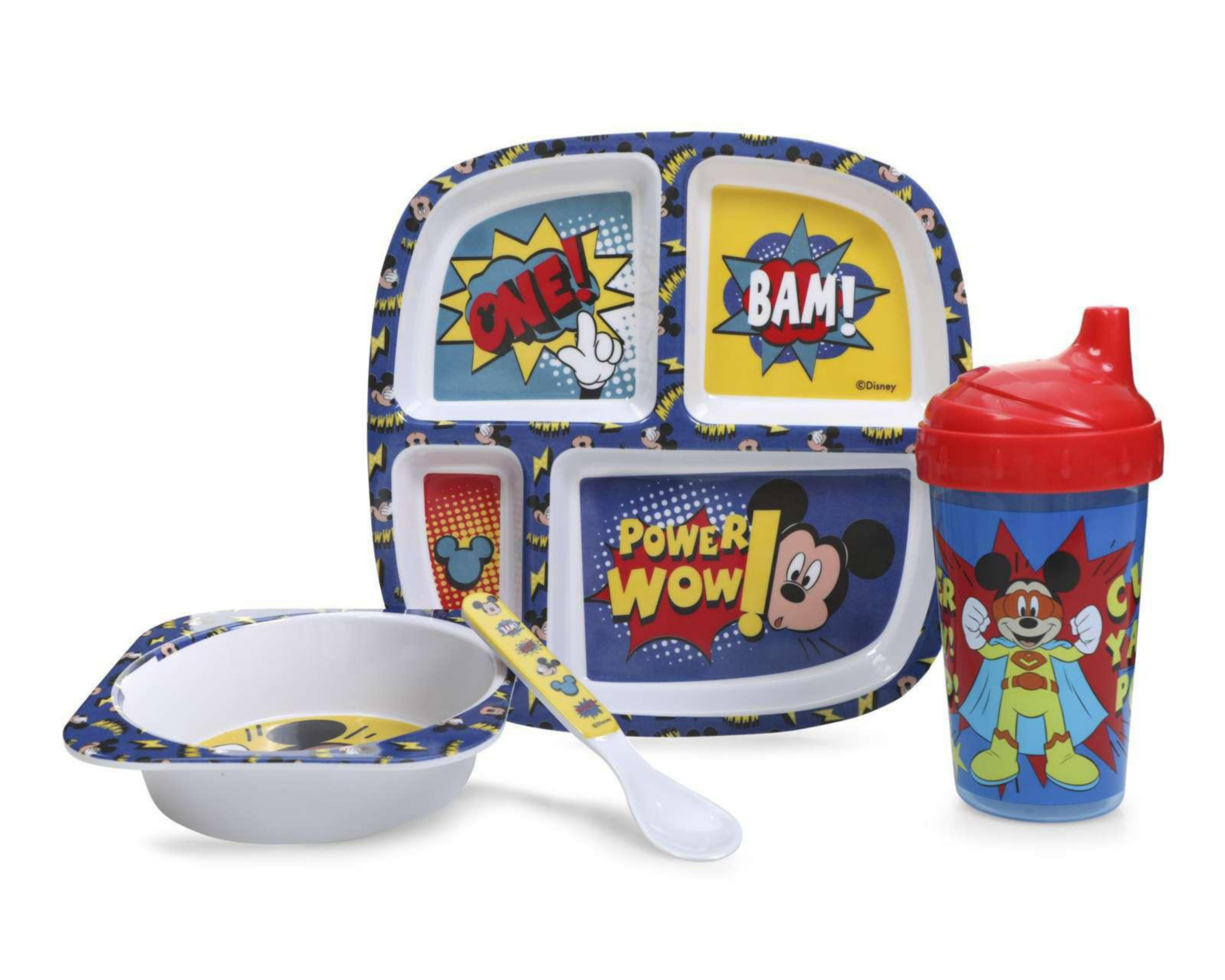 Foto 1 | Vajilla Infantil de Melamina Mickey Mouse 4 Piezas