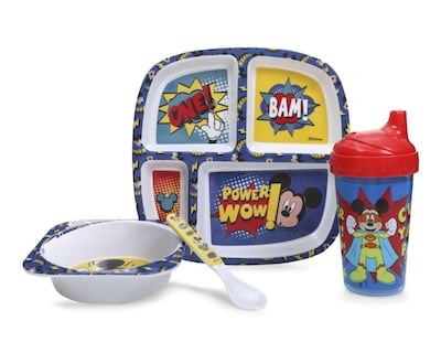 Foto 1 | Vajilla Infantil de Melamina Mickey Mouse 4 Piezas