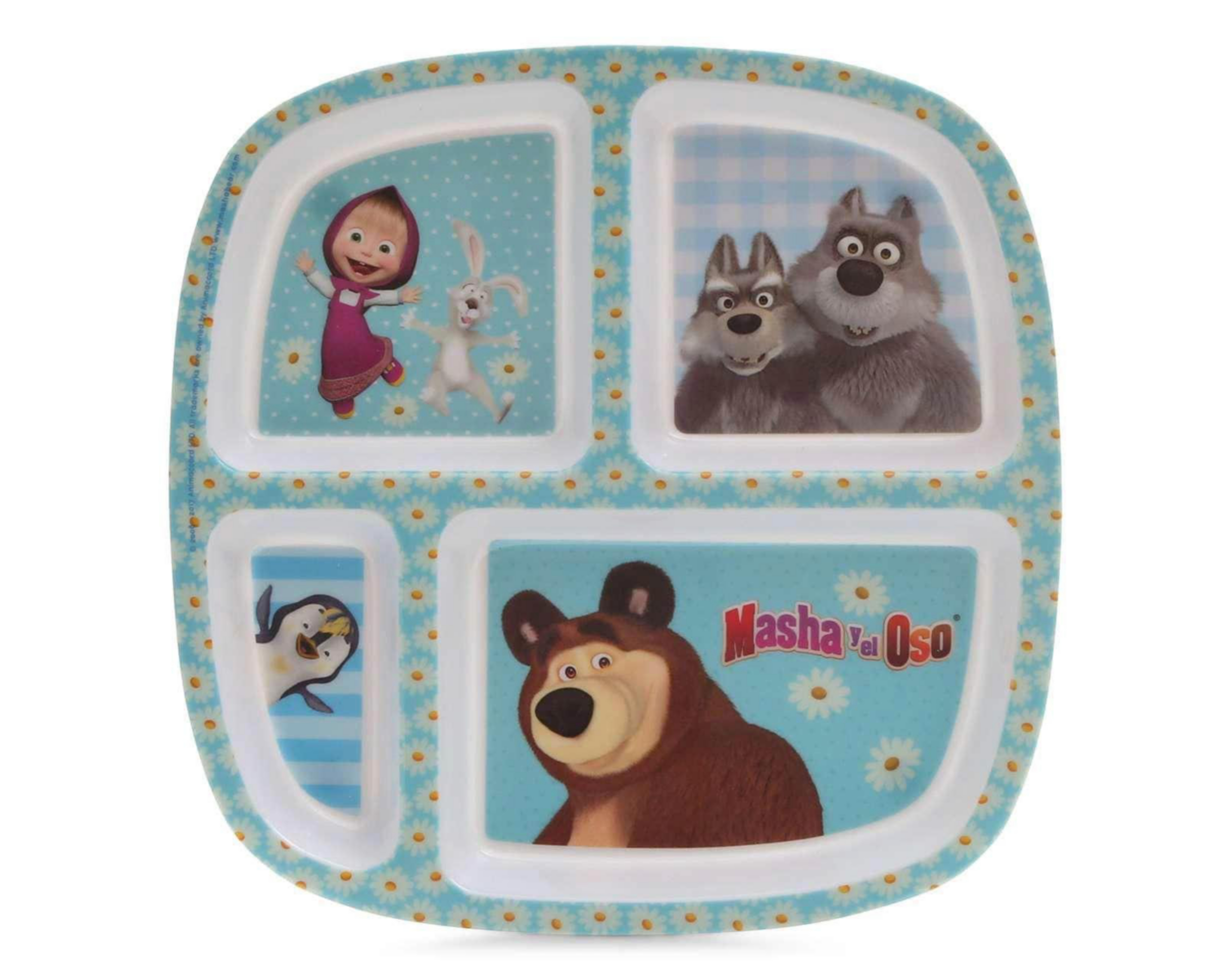 Foto 3 pulgar | Vajilla Infantil de Melamina Masha y el Oso 4 Piezas