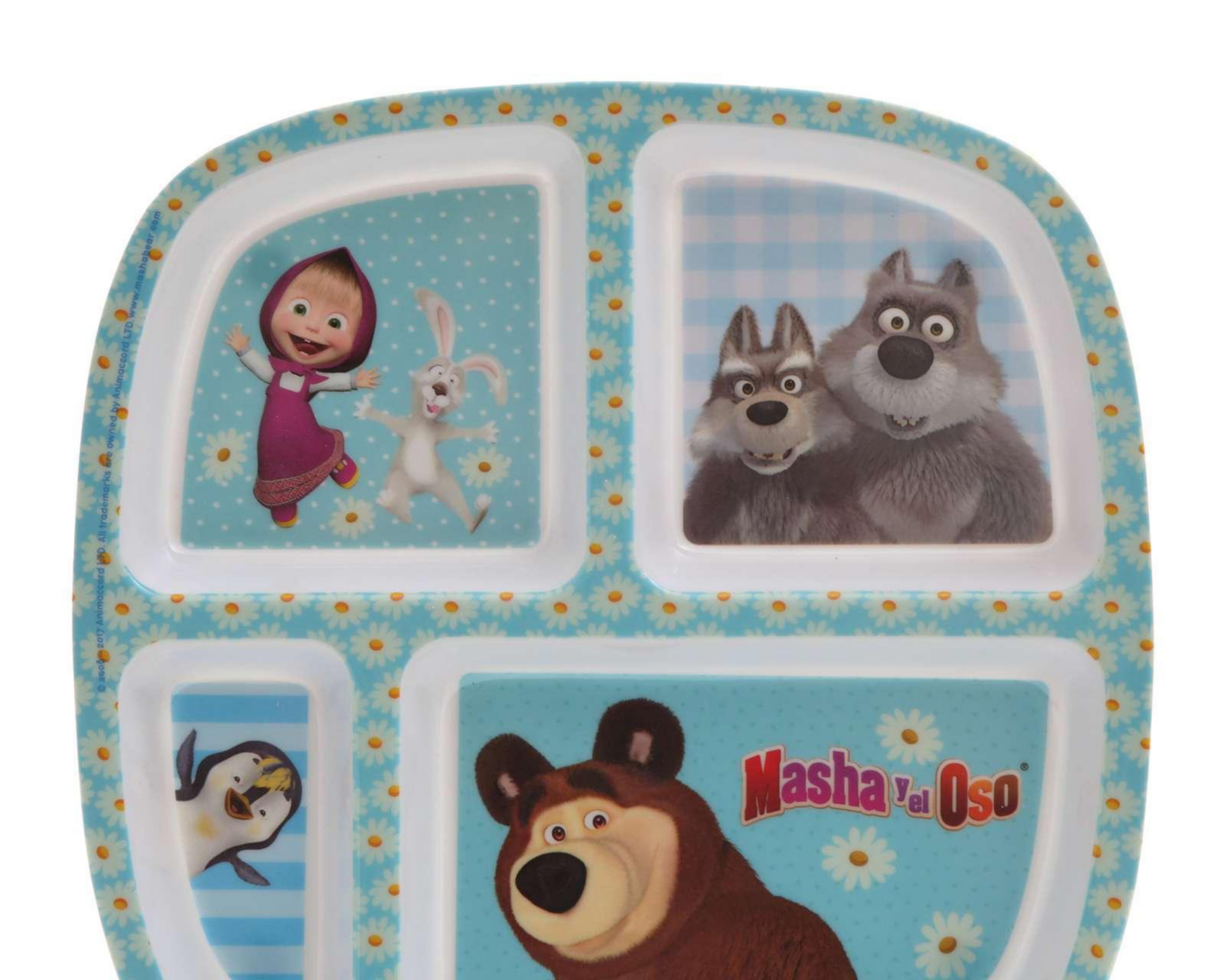 Foto 7 pulgar | Vajilla Infantil de Melamina Masha y el Oso 4 Piezas