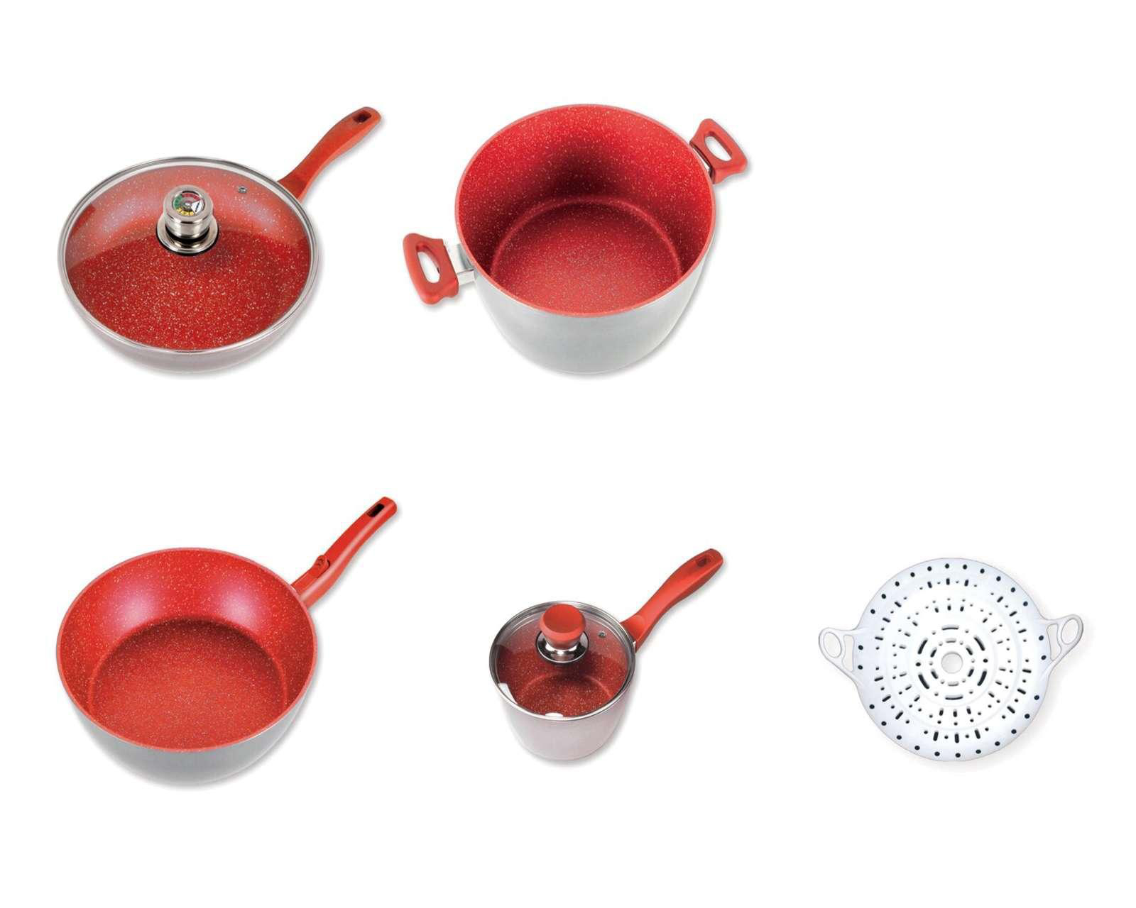 Foto 4 pulgar | Bateria de Cocina de Aluminio FlavorStone Grande 7 Piezas Antihaderente