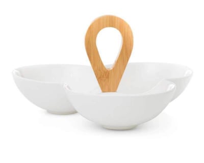 Foto 1 | Plato Botanero de Cerámica Blanco