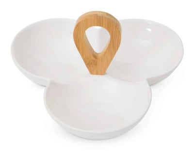 Foto 3 | Plato Botanero de Cerámica Blanco