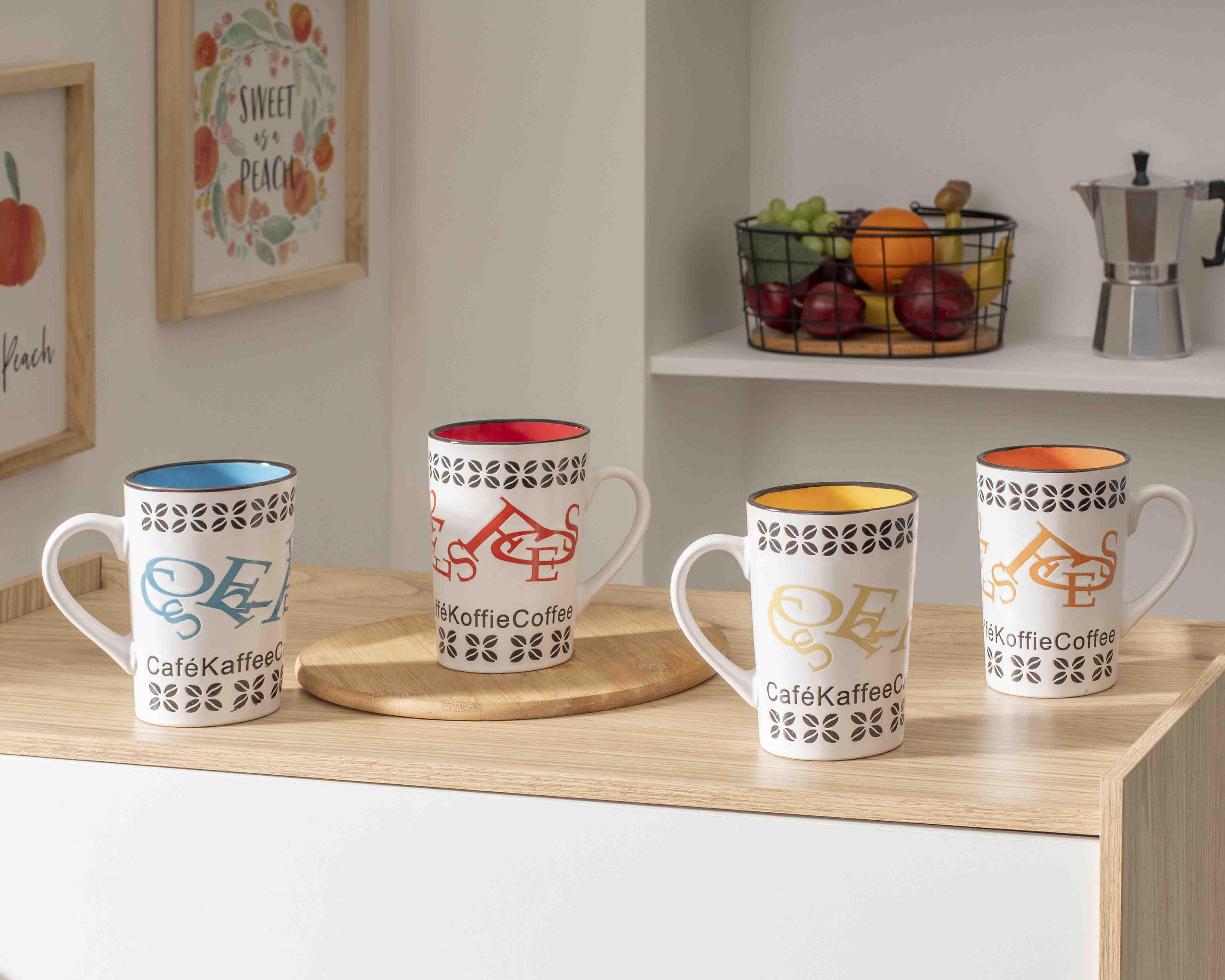 Foto 6 pulgar | Set de 4 tazas House2Home