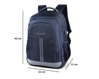 Foto 8 | Mochila para Laptop Novotek Droid 15.6" Azul