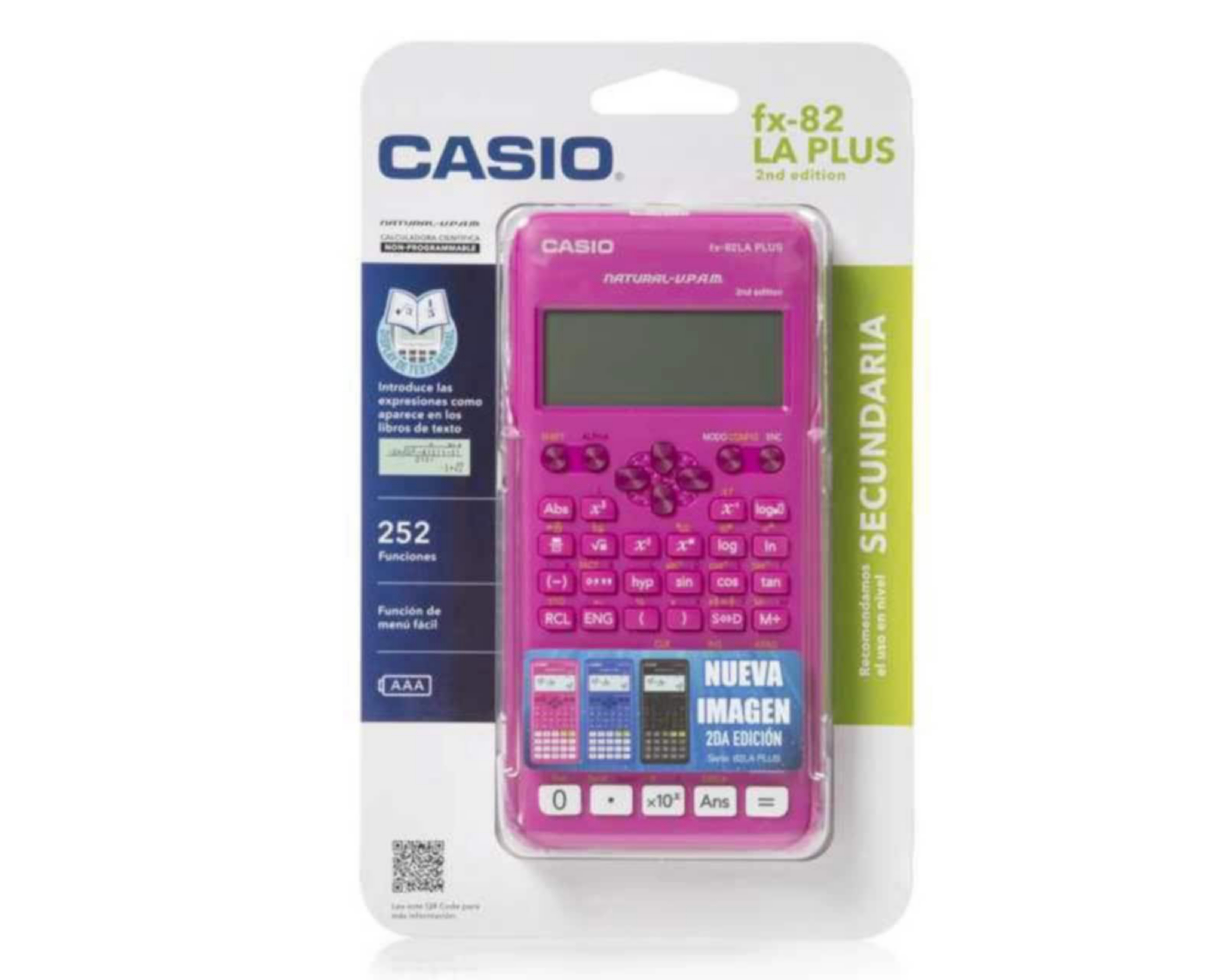 Foto 4 pulgar | Calculadora Científica Casio FX-82LAPLUS2-P Rosa