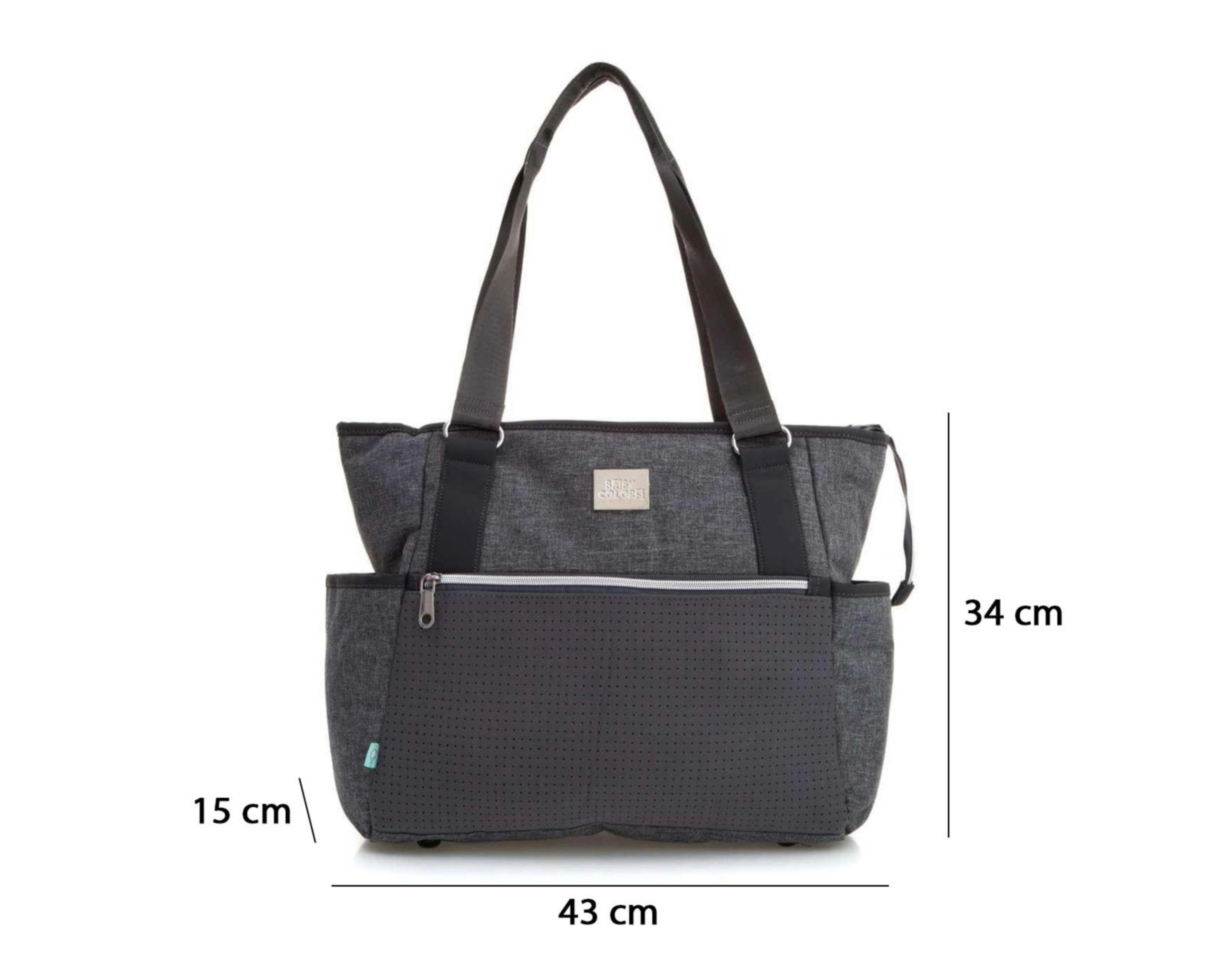 Foto 9 | Pañalera Baby Colors Buggy Gris con Cambiador Portátil para Bebé