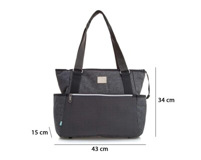 Foto 9 | Pañalera Baby Colors Buggy Gris con Cambiador Portátil para Bebé
