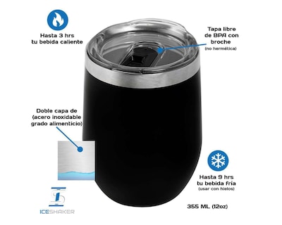 Foto 4 | Termo Ice Shaker Negro de 354 ml