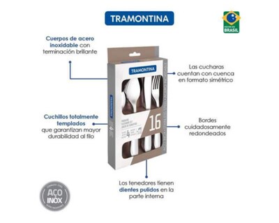 Foto 5 | Juego de Utensilios Tramontina 16 Piezas