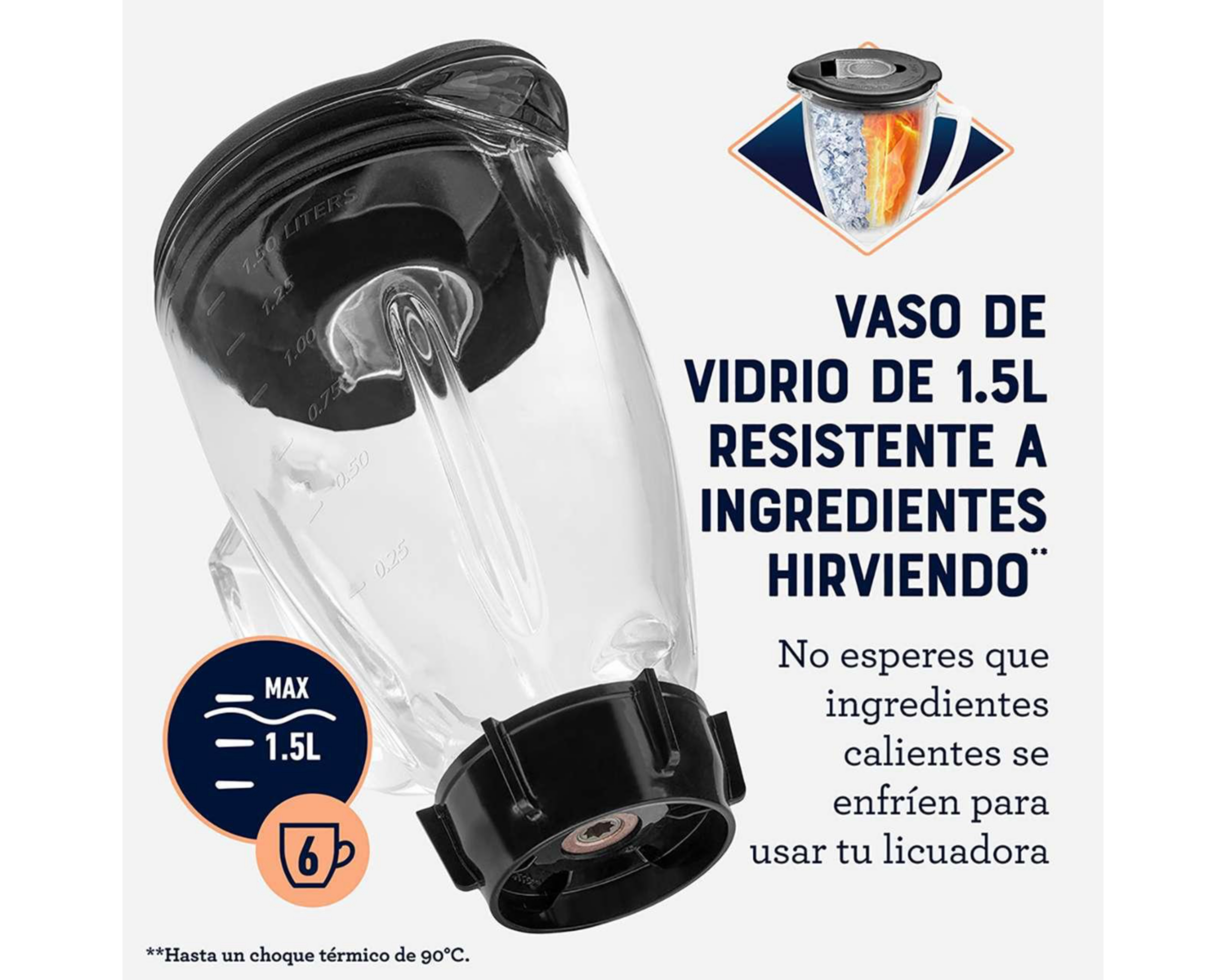 Foto 6 | Licuadora Oster Reversible 1 Velocidad Vaso de Vidrio