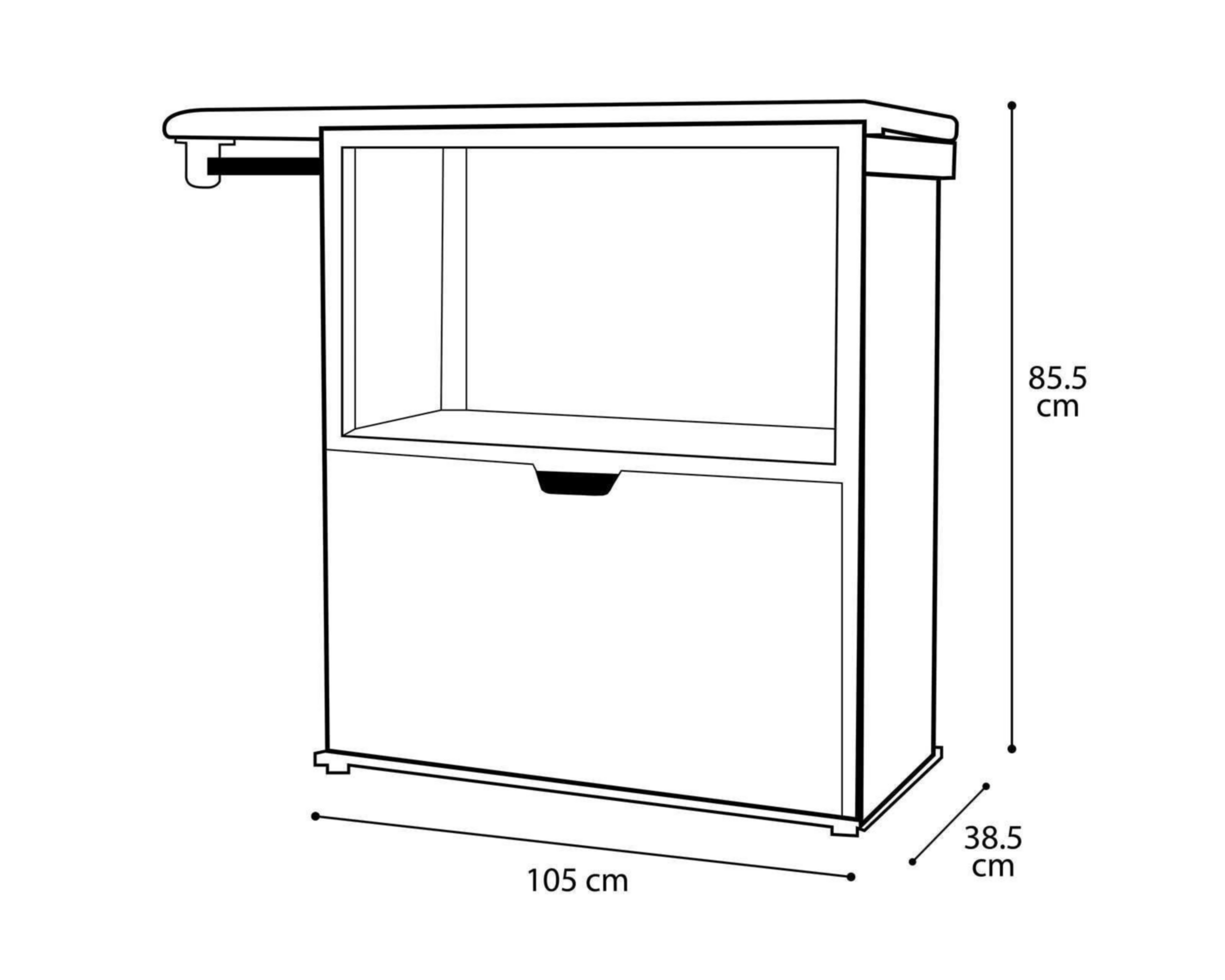 Foto 7 | Mueble para Planchar Alt´Ba No.V de Madera de Pino y Madera Industrial