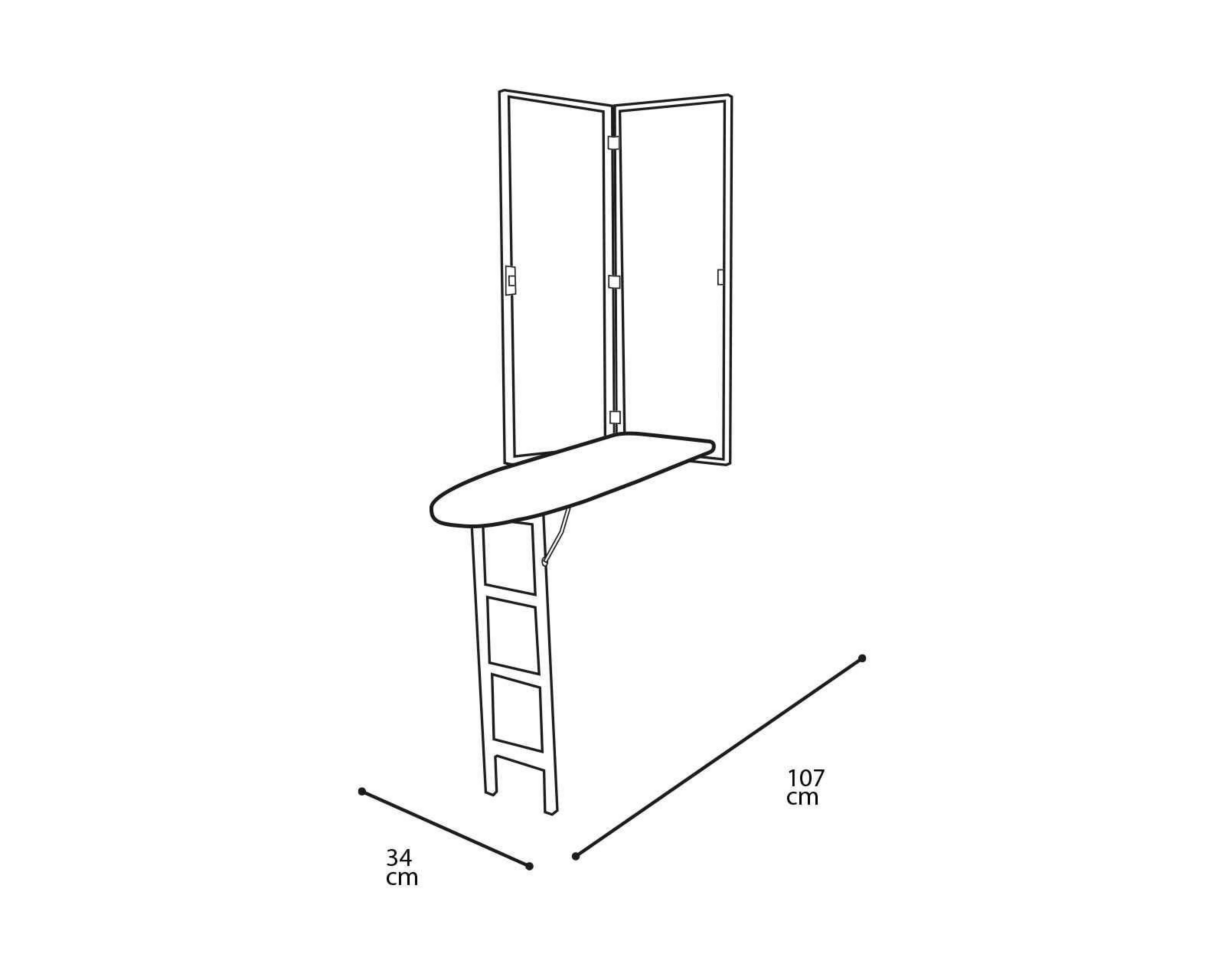 Foto 10 pulgar | Mueble de Planchado Alt´Ba Slim Deco Plegable