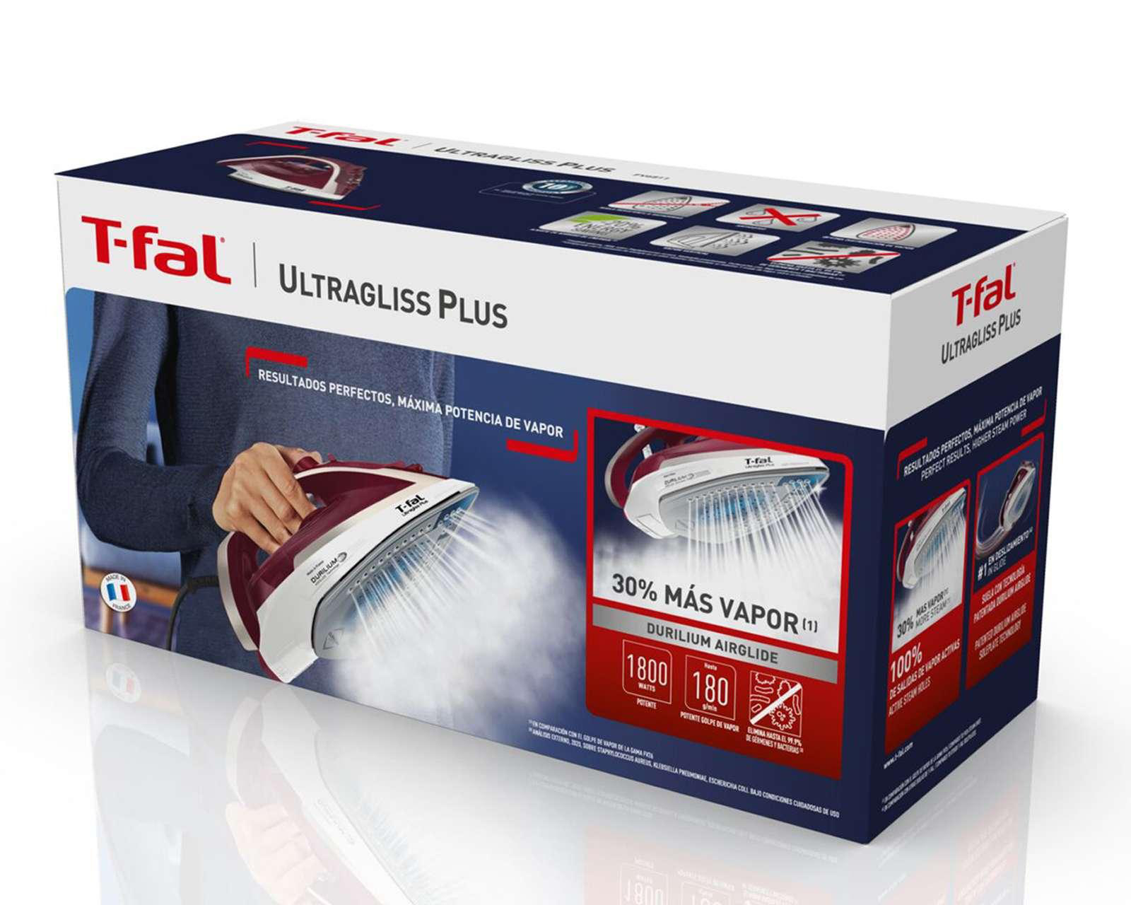 Foto 3 pulgar | Plancha T-FAL FV6811X0 de 1,800 W color Tinto