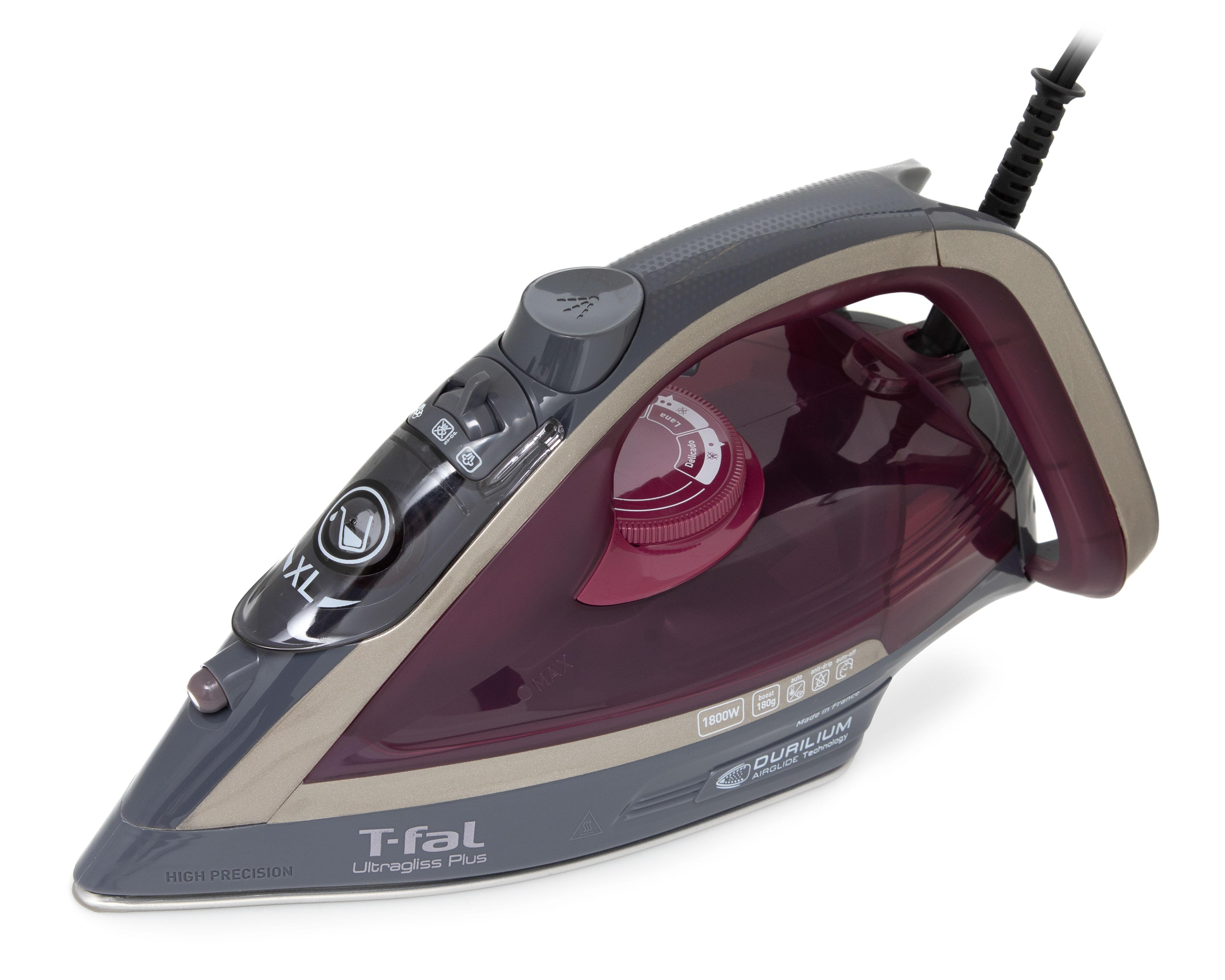 Plancha de Vapor T-Fal Ultragriss Plus de 1800 W color Tinto