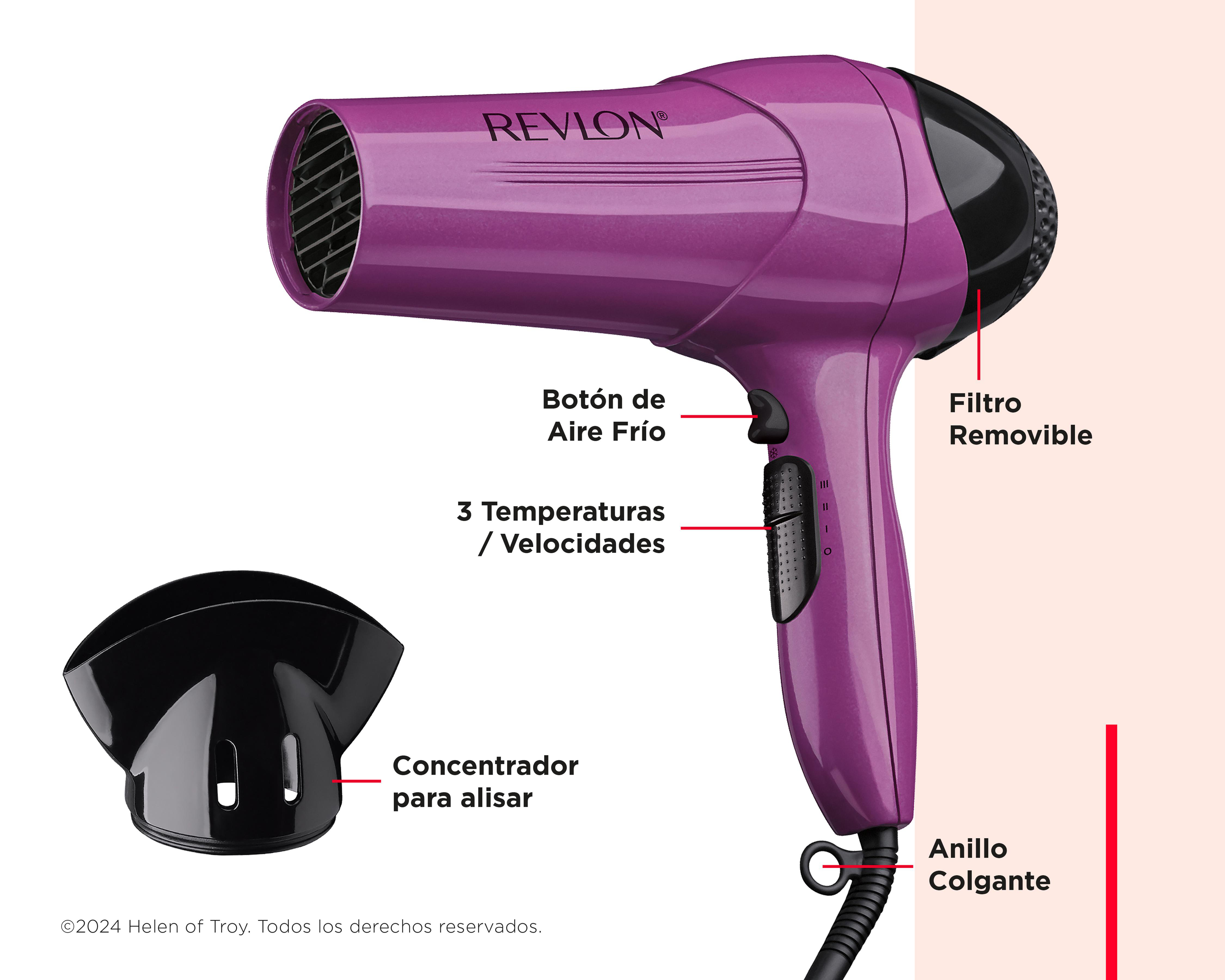 Foto 5 pulgar | Secadora Revlon Essentials Control de Frizz 1875W Tecnología Ionica