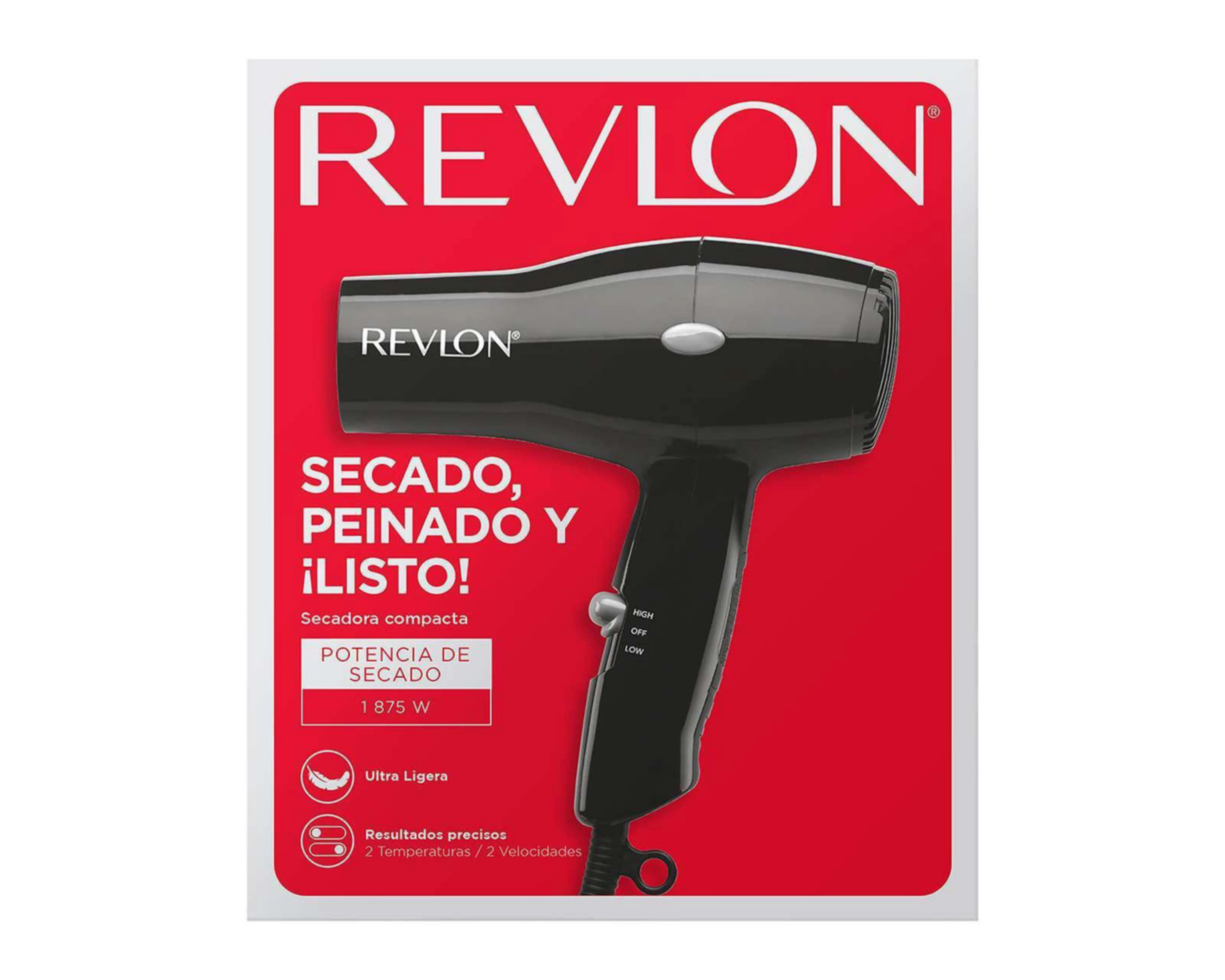 Foto 8 pulgar | Secadora de Cabello Revlon Essentials Ultra Ligero