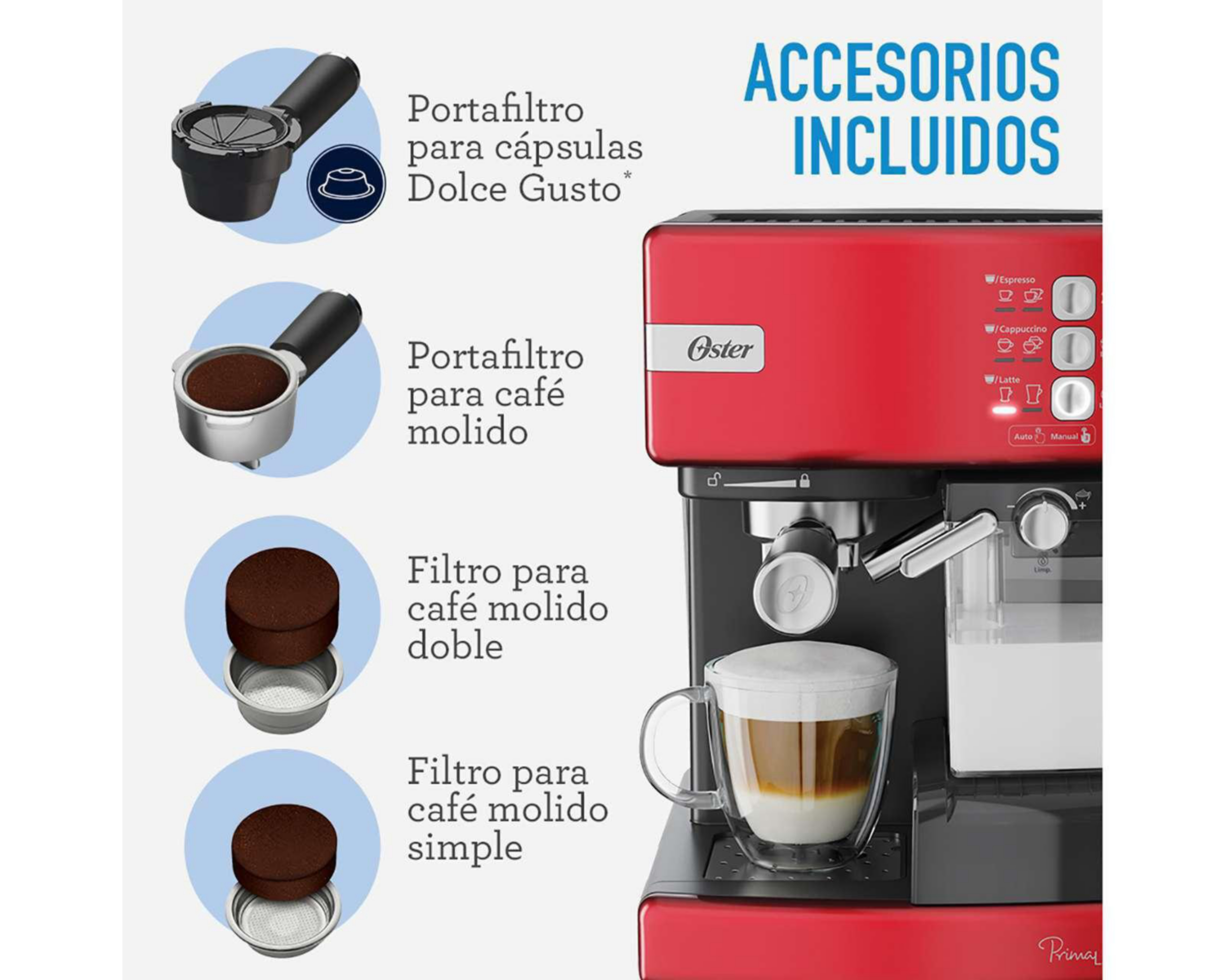 Foto 10 pulgar | Cafetera Oster PrimaLatte Automática