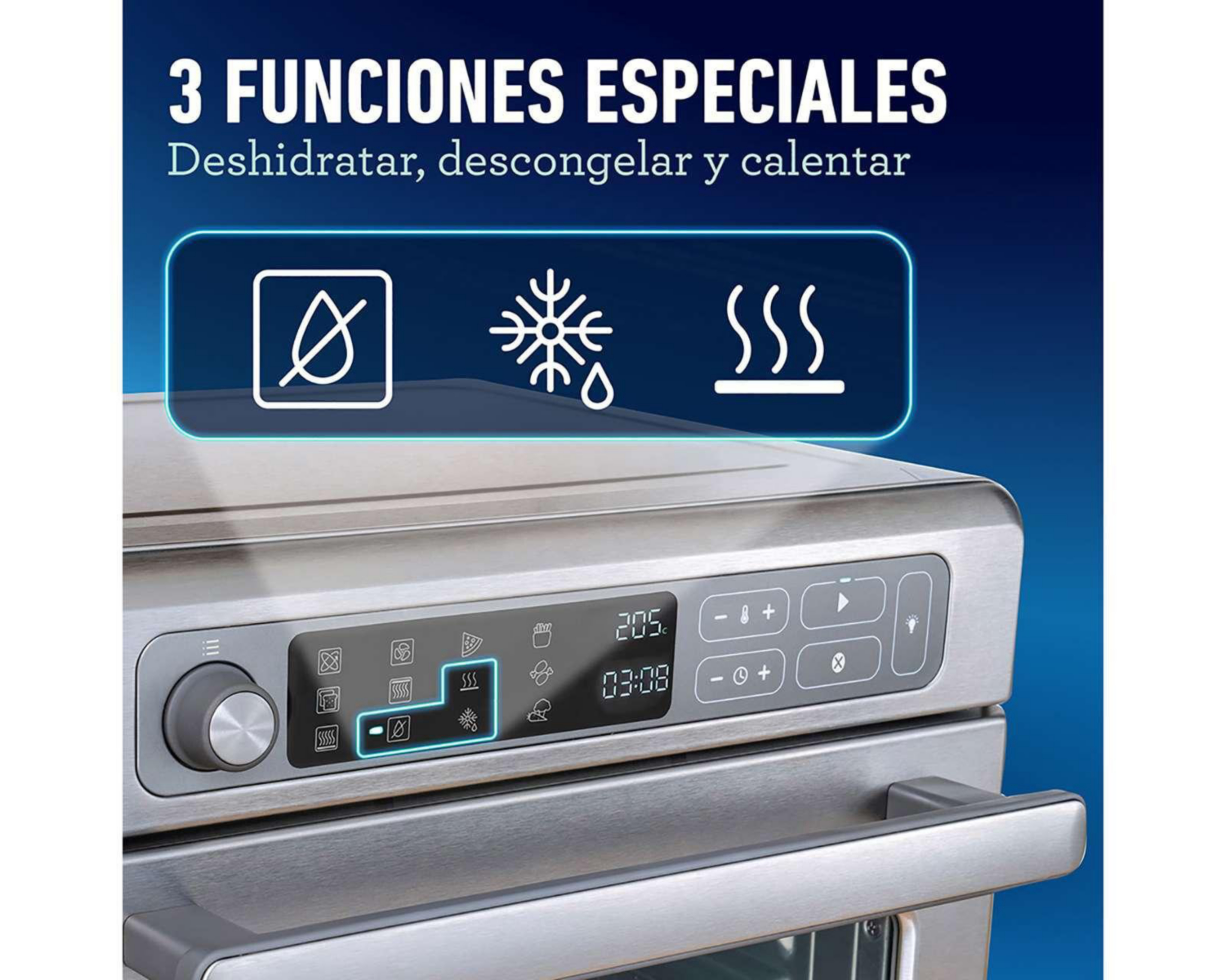 Foto 10 pulgar | Horno Eléctrico con Freidora de Aire Oster 22 L