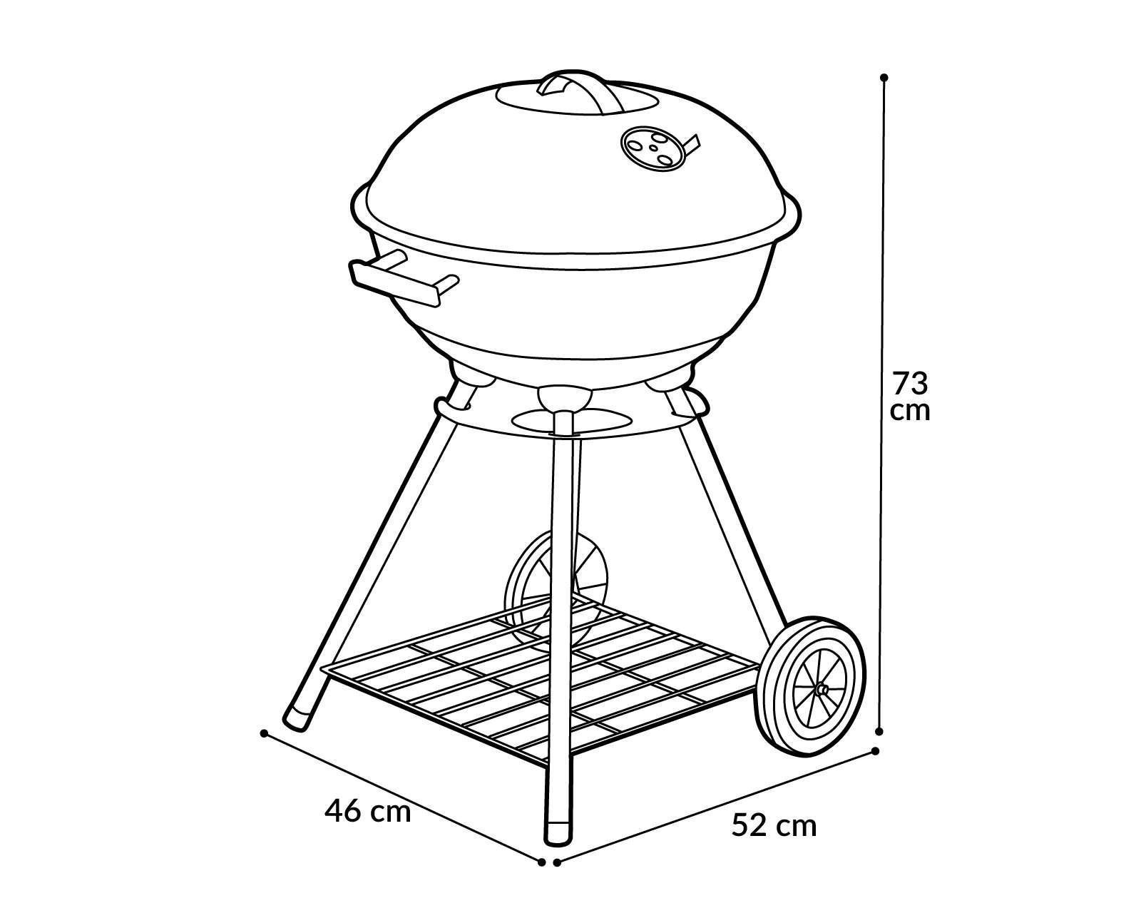 Foto 5 | Asador de Carbón Congo Master Cheff 21"