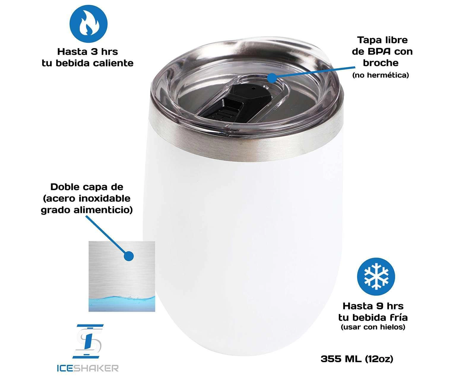 Foto 5 pulgar | Termo Ice Shaker Blanco 354 ml