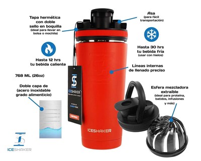 Foto 5 | Termo Ice Shaker Rojo de 768 ml