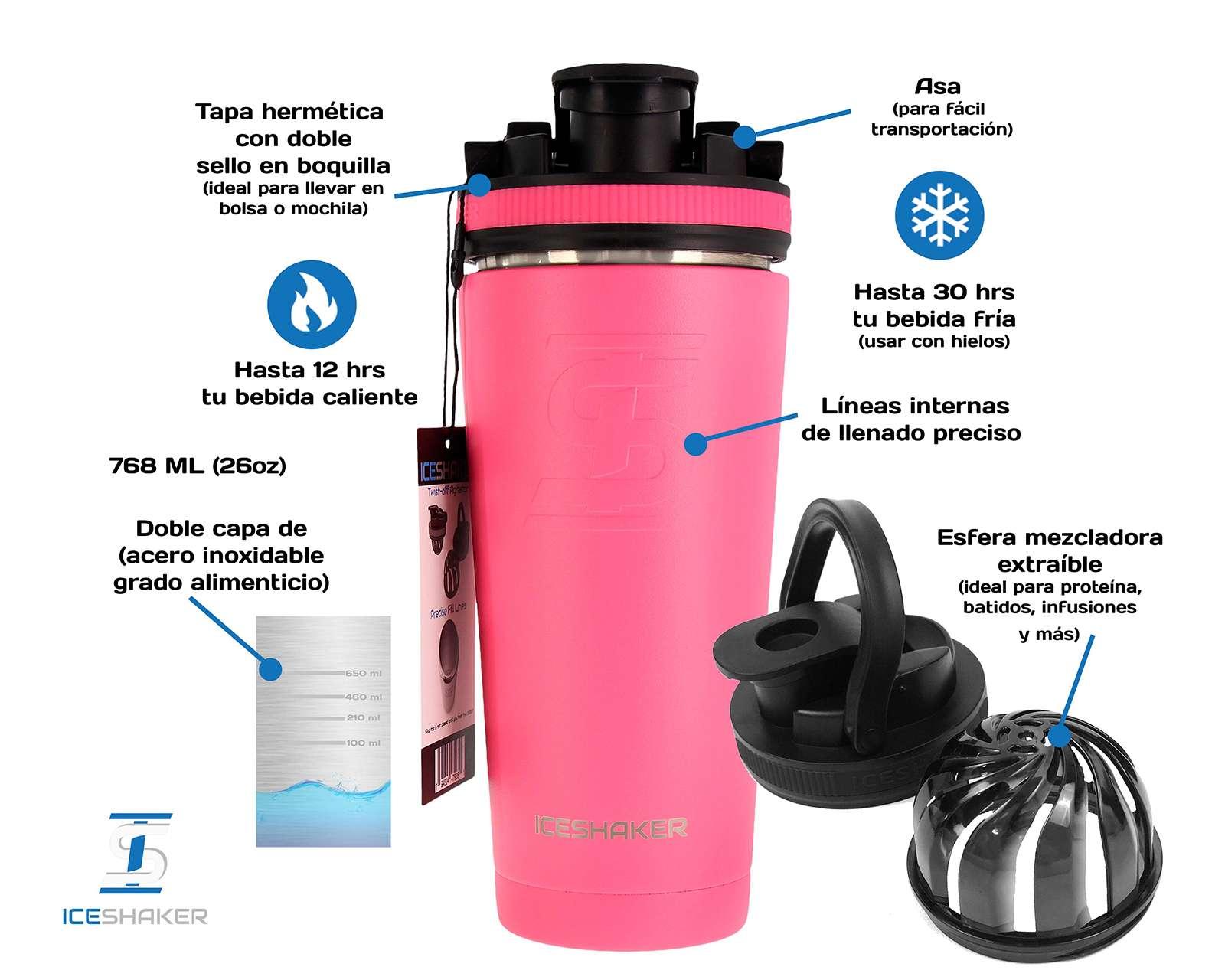 Foto 6 pulgar | Termo Ice Shaker Rosa de 768 ML