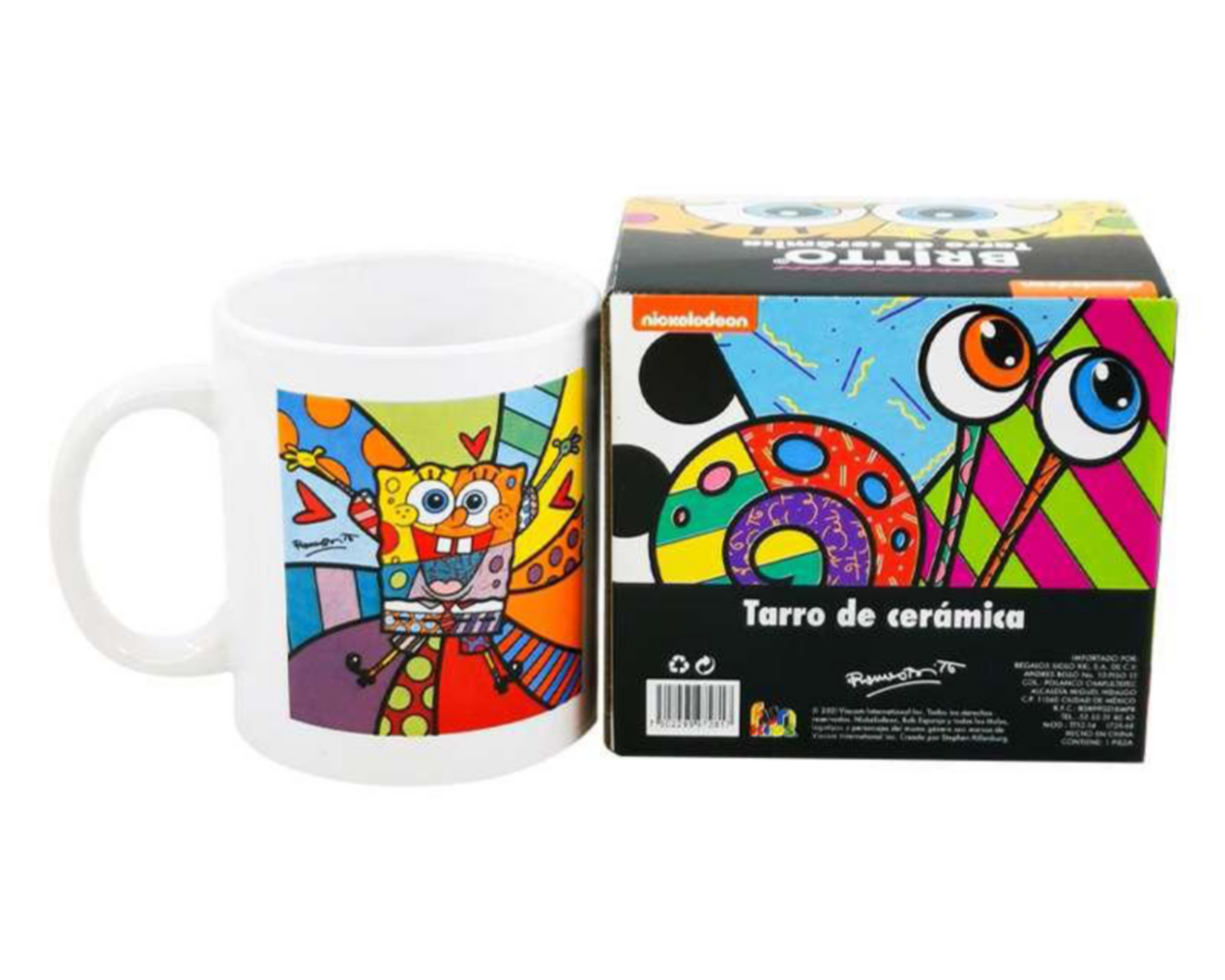 Foto 2 pulgar | Taza de Cerámica Bob Esponja 473 ml