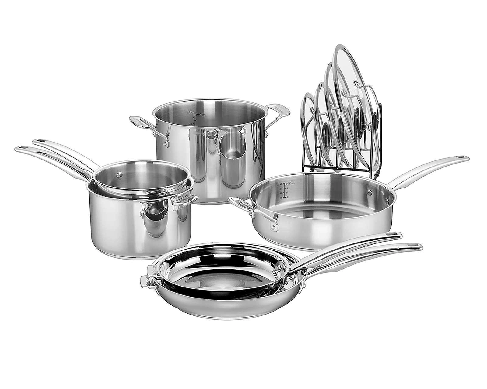 Batería de Cocina Cuisinart 11 Piezas de Acero Inoxidable