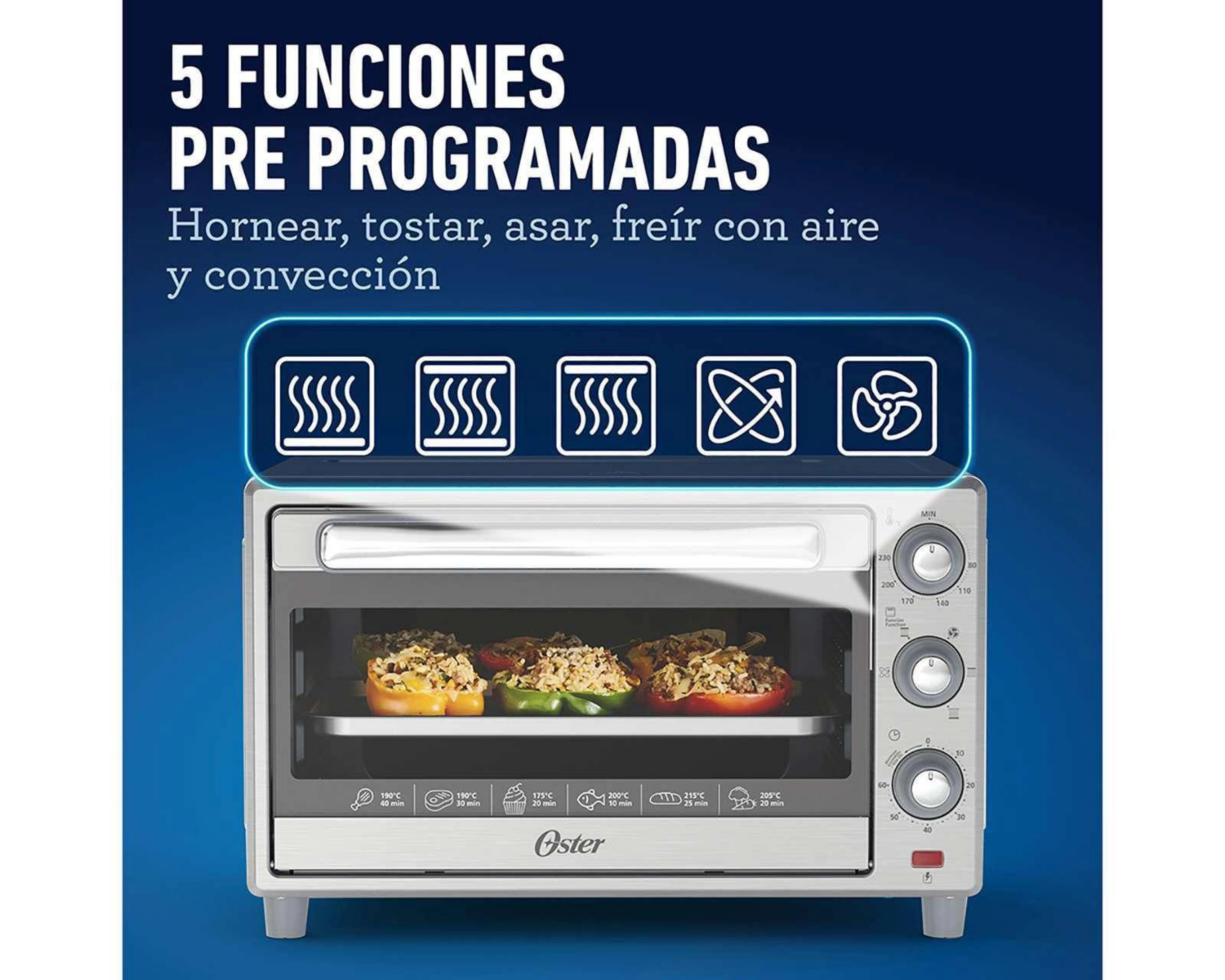 Foto 6 pulgar | Horno Eléctrico con Freidora de Aire Oster 35 L