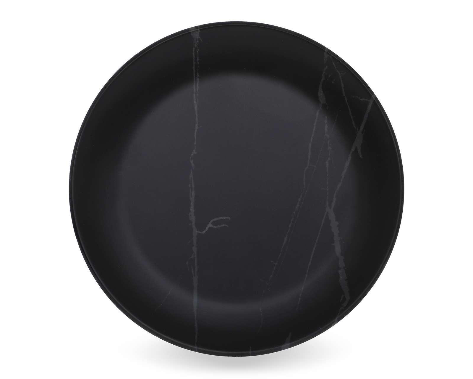 Foto 4 | Vajilla de Melamina Negra para 4 Personas