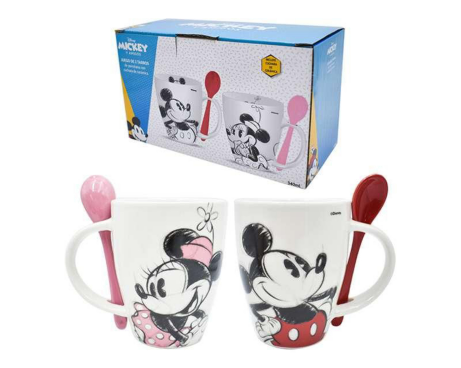 Foto 4 | Tazas de Cerámica Disney 2 Piezas