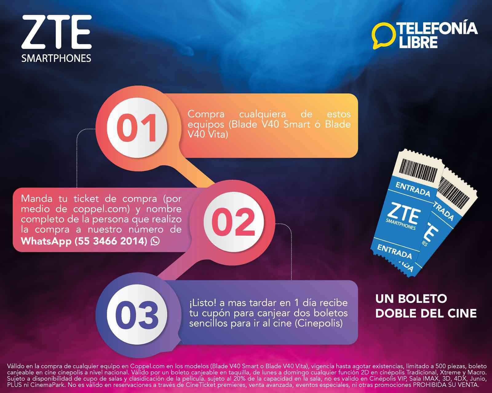 Foto 2 | Celular ZTE Desbloqueado Blade V40 Smart 64 GB Azul