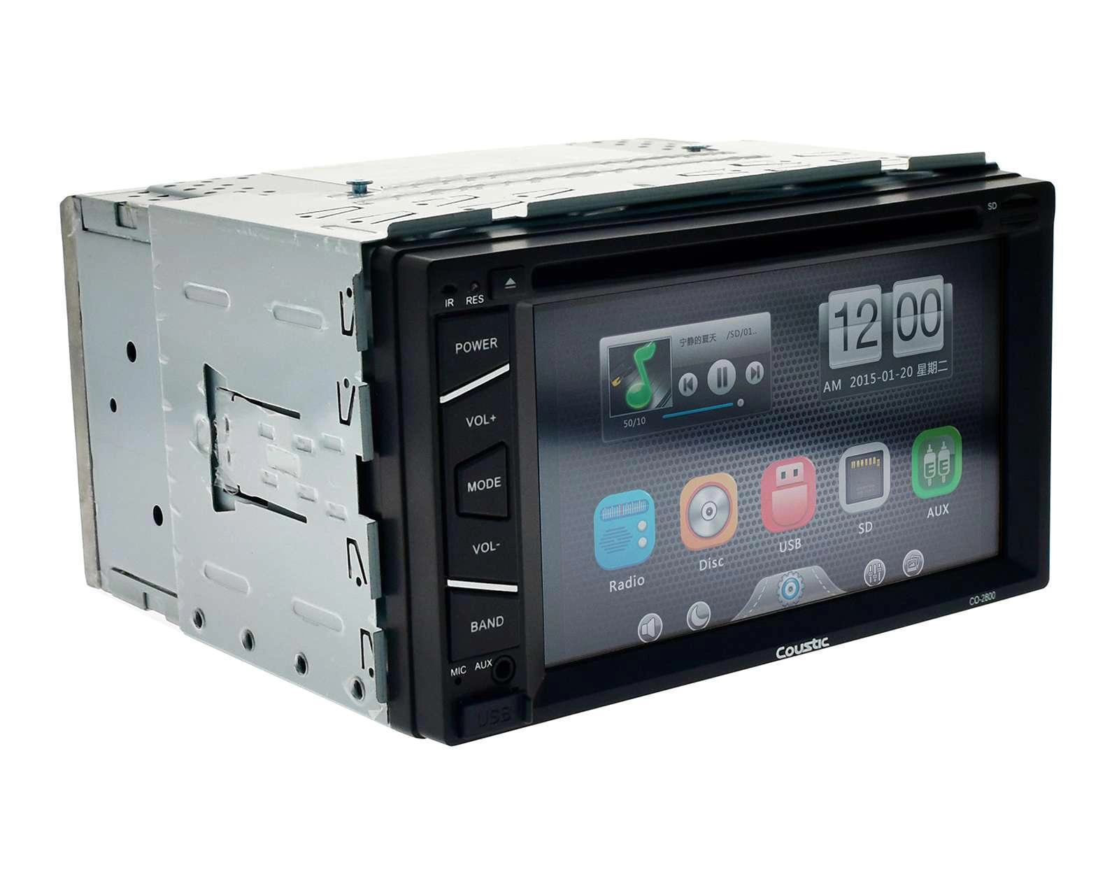 Foto 2 | Autoestereo Coustic Multimedia con CD CO-2800 de 6.2" Bluetooth IOS y Android Negro