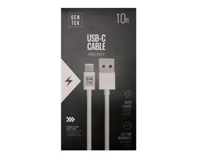 Foto 1 | Cable Gentek Tipo C - USB de 3 Metros