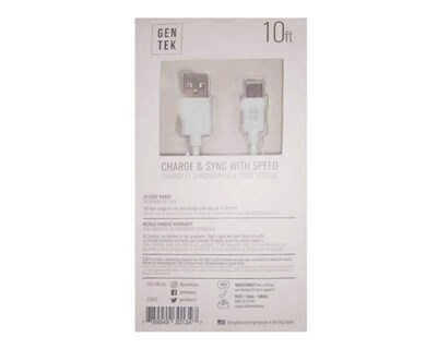 Foto 2 | Cable Gentek Tipo C - USB de 3 Metros