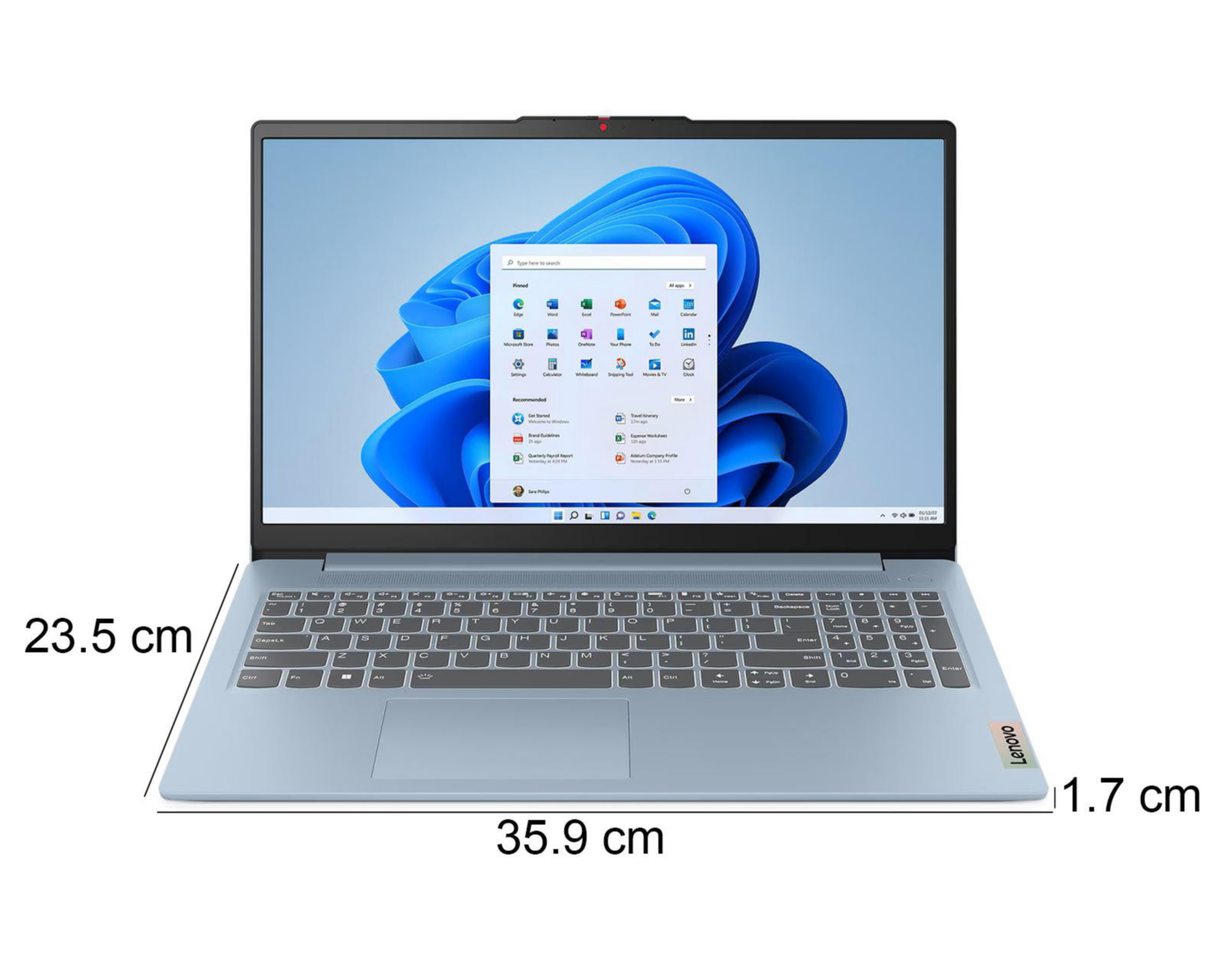 Foto 9 pulgar | Laptop Lenovo IdeaPad Slim 3 15.6 Pulgadas Windows 11 AMD Ryzen 5 8 GB RAM 512 GB SSD Azul