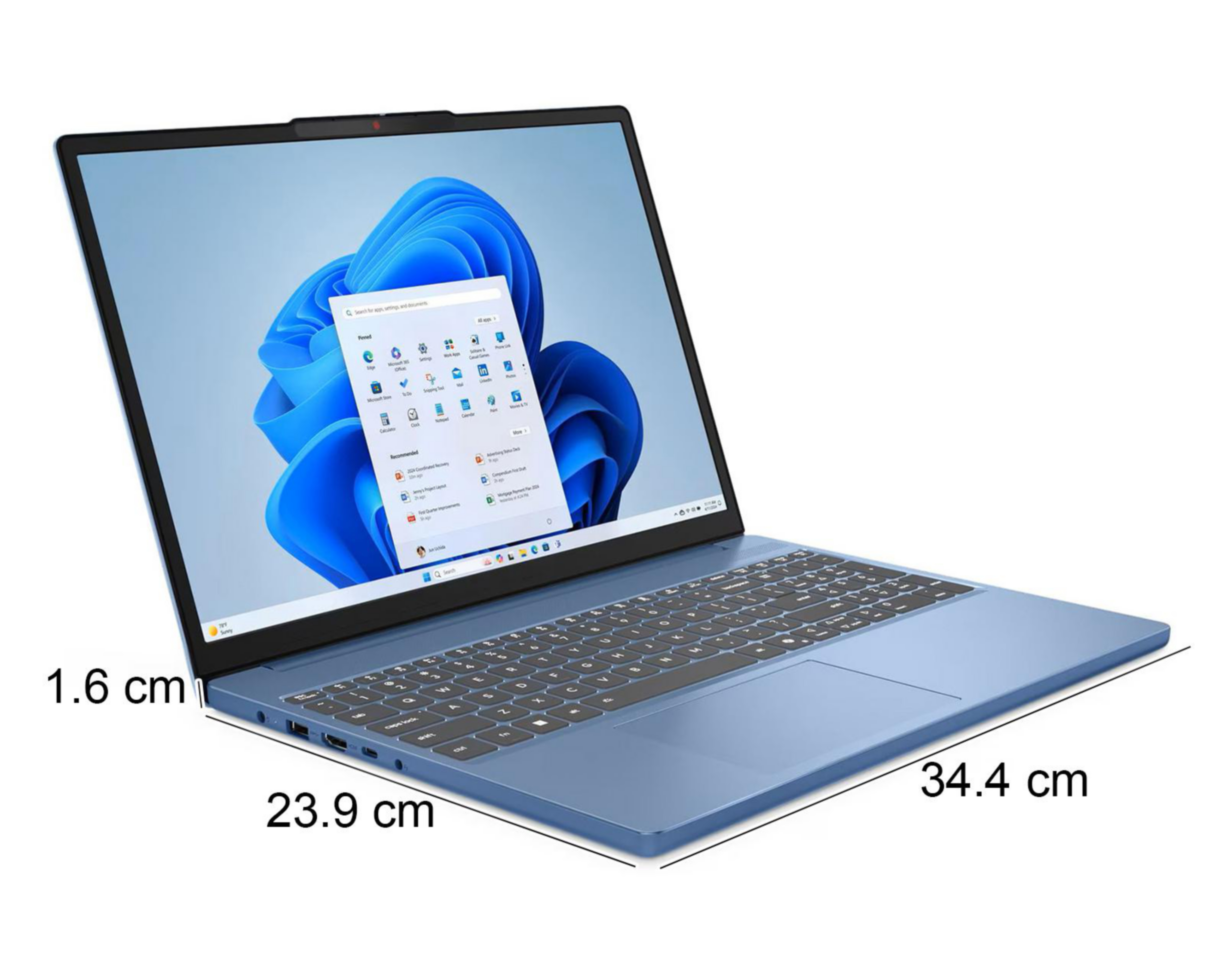 Foto 8 pulgar | Laptop Lenovo IdeaPad Slim 3 15.3 Pulgadas Windows 11 Intel Core i5 8 GB RAM 512 GB SSD Azul