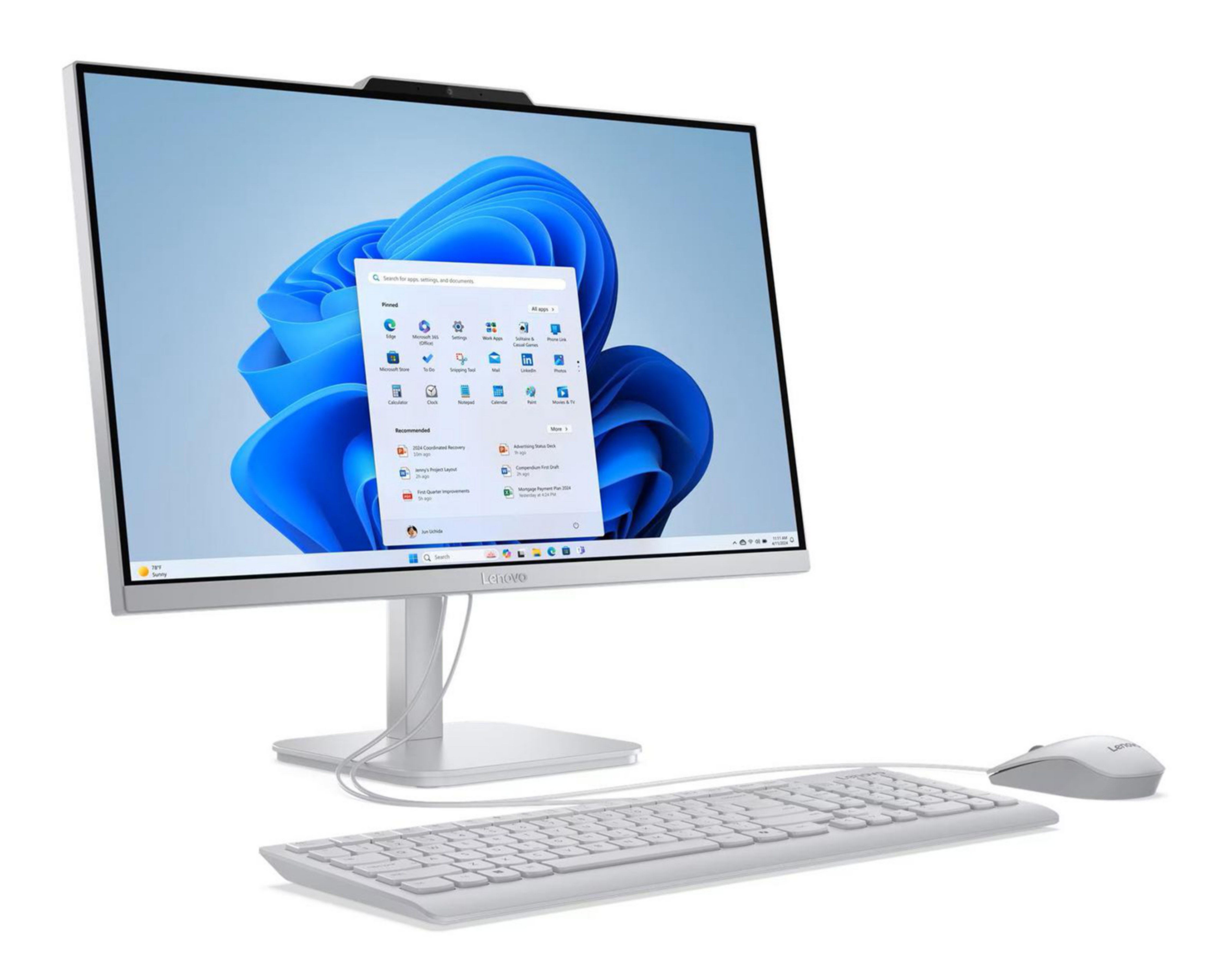Foto 8 pulgar | Computadora de Escritorio Lenovo A100 23.8 Pulgadas Windows 11 Intel N100 8 GB RAM 256 GB SSD Gris