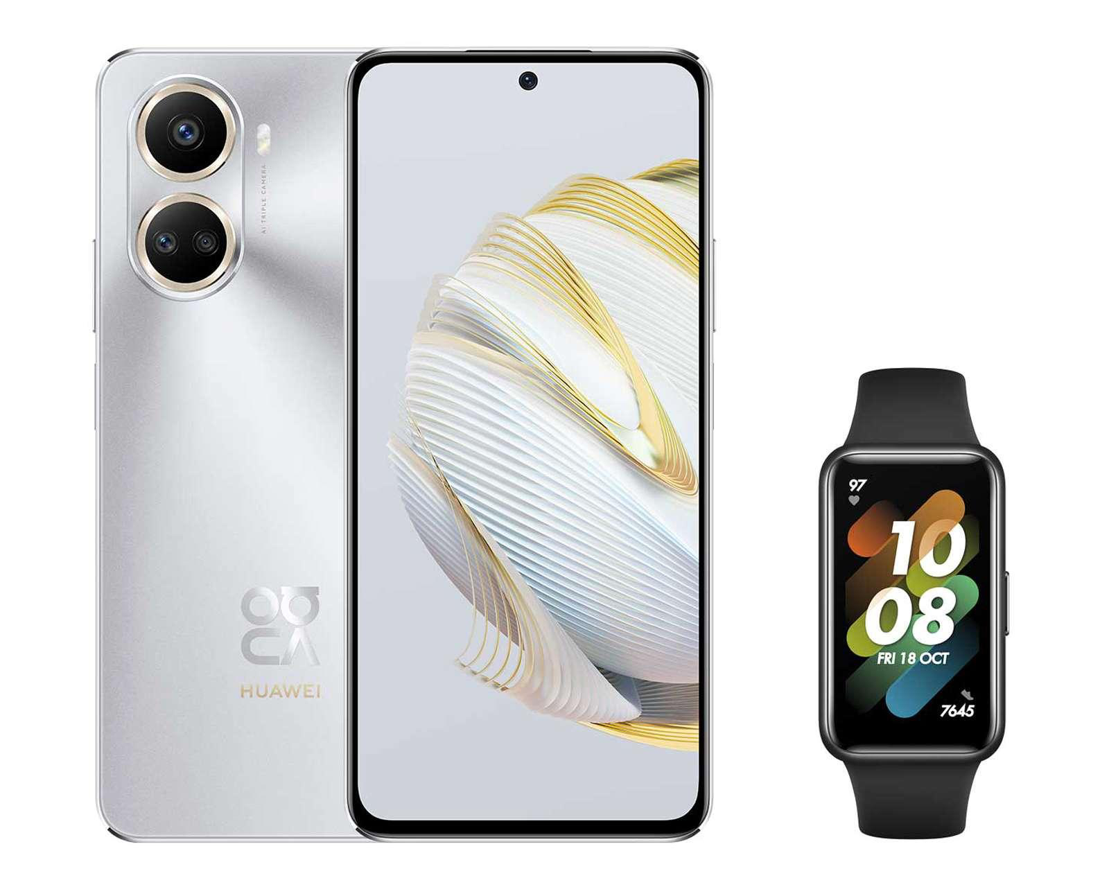 Celular Huawei Liberado Nova 10 SE 128 GB Plata + Fitband $5,999