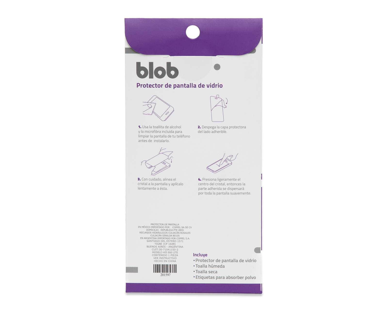 Foto 3 pulgar | Protector de Pantalla Blob para HIS E60 Lite